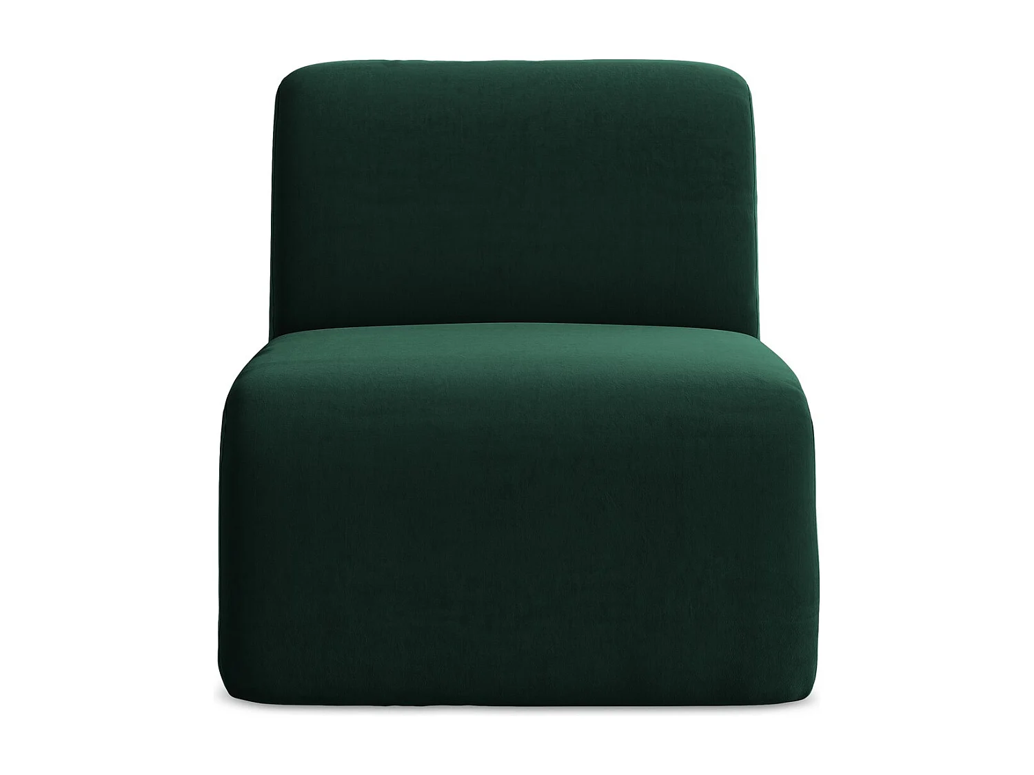 Fauteuil pour canapé modulable en velours - bouteille verte - LANI