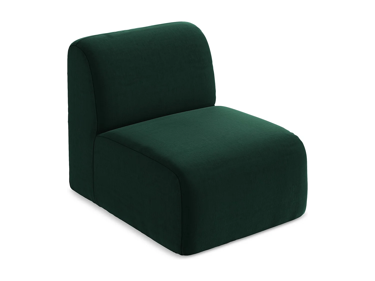 Fauteuil pour canapé modulable en velours - bouteille verte - LANI