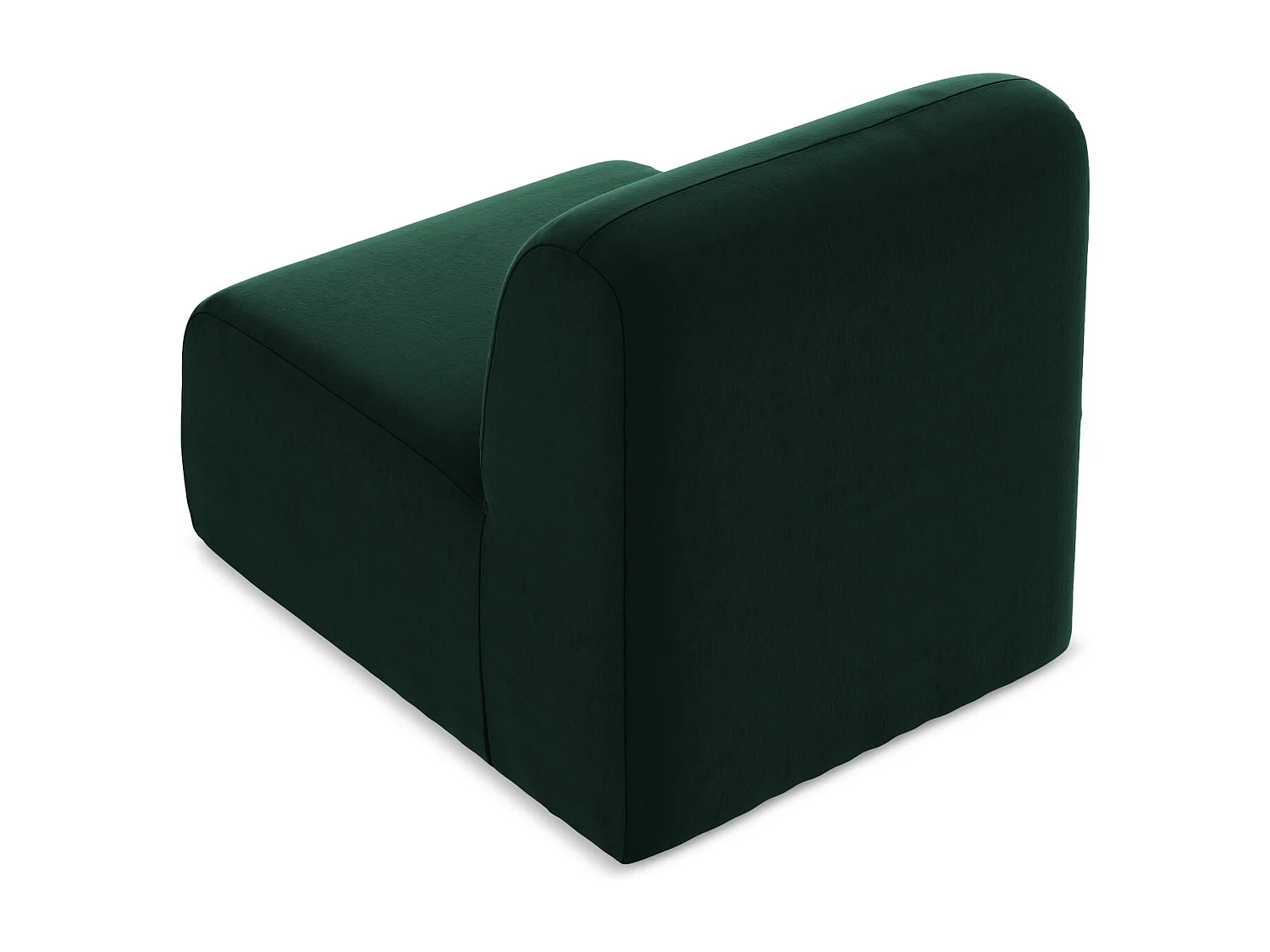 Fauteuil pour canapé modulable en velours - bouteille verte - LANI