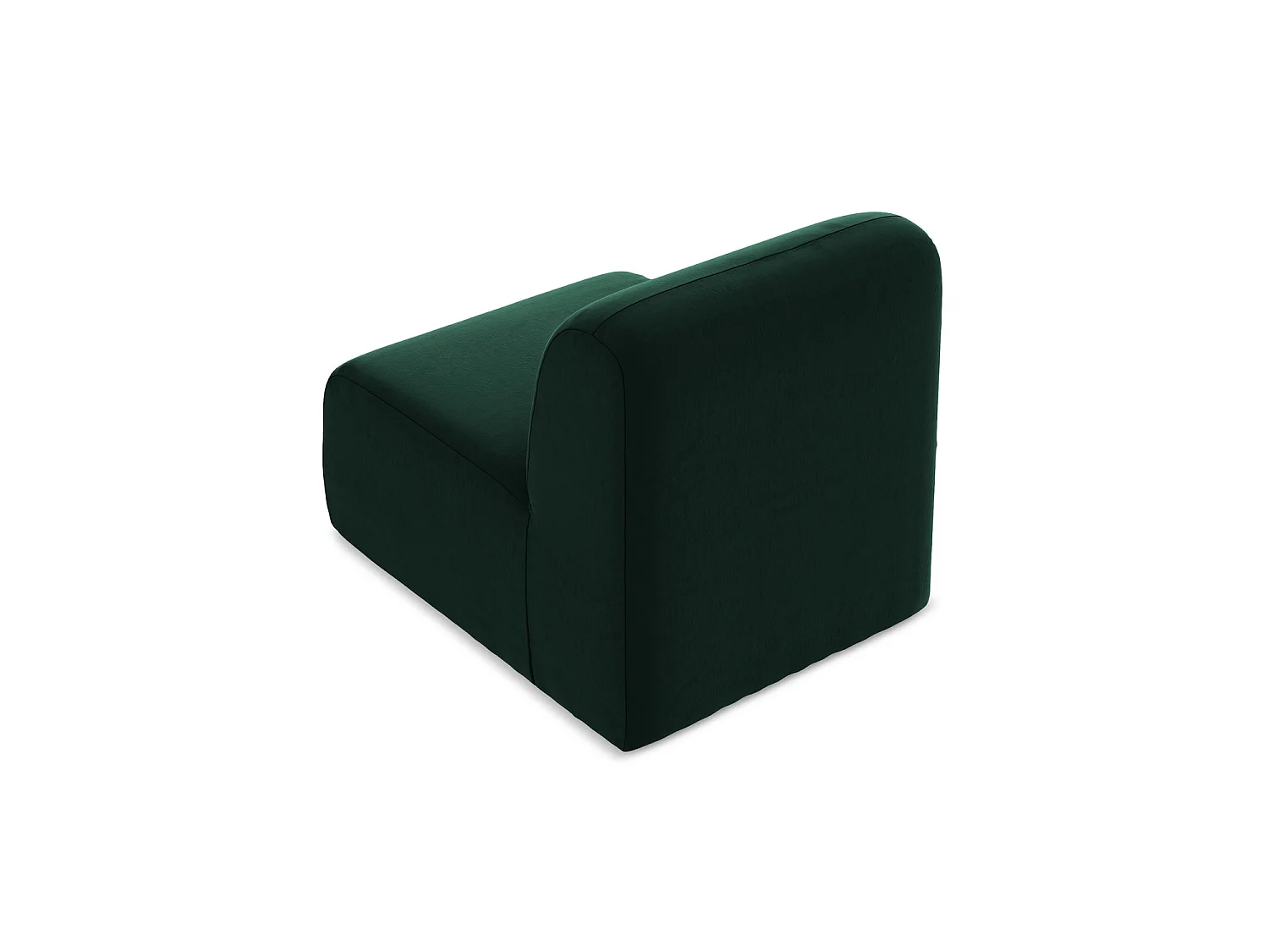 Bankmodule midden van flessengroen velours - CERVO