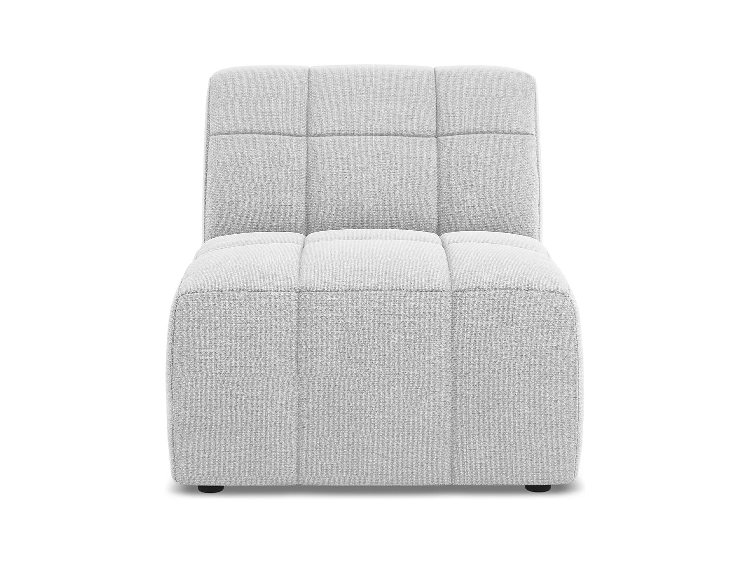 Modular - Mittelsofa - Bouclé - Silber - ALOHA