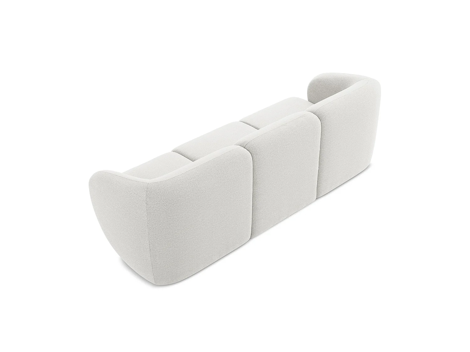 Modulares 3-Sitzer Sofa - - Bouclé - Weiß - CERVO