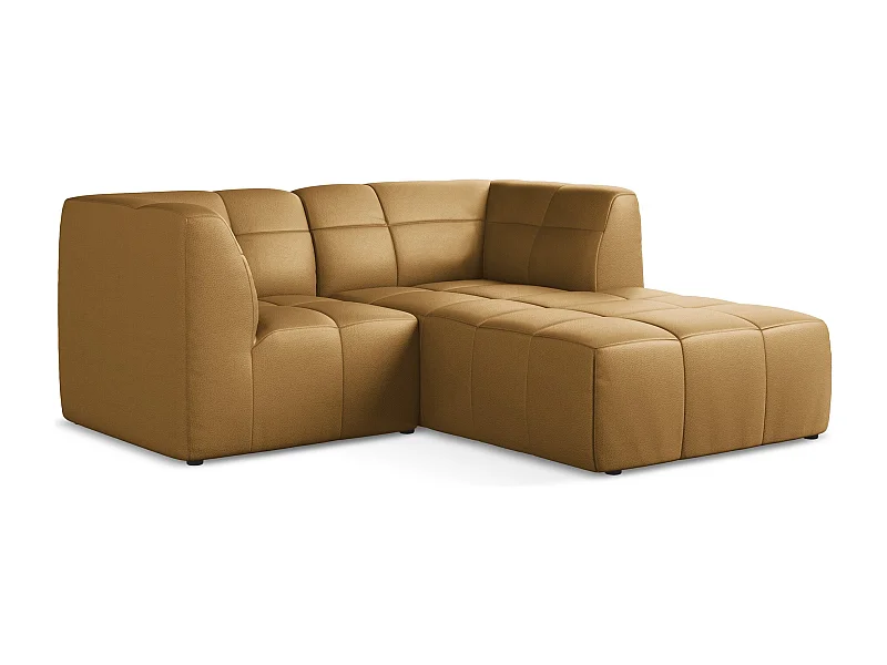 Narożnik prawostronny - ze skóry syntetycznej - karmelowy - ALOHA