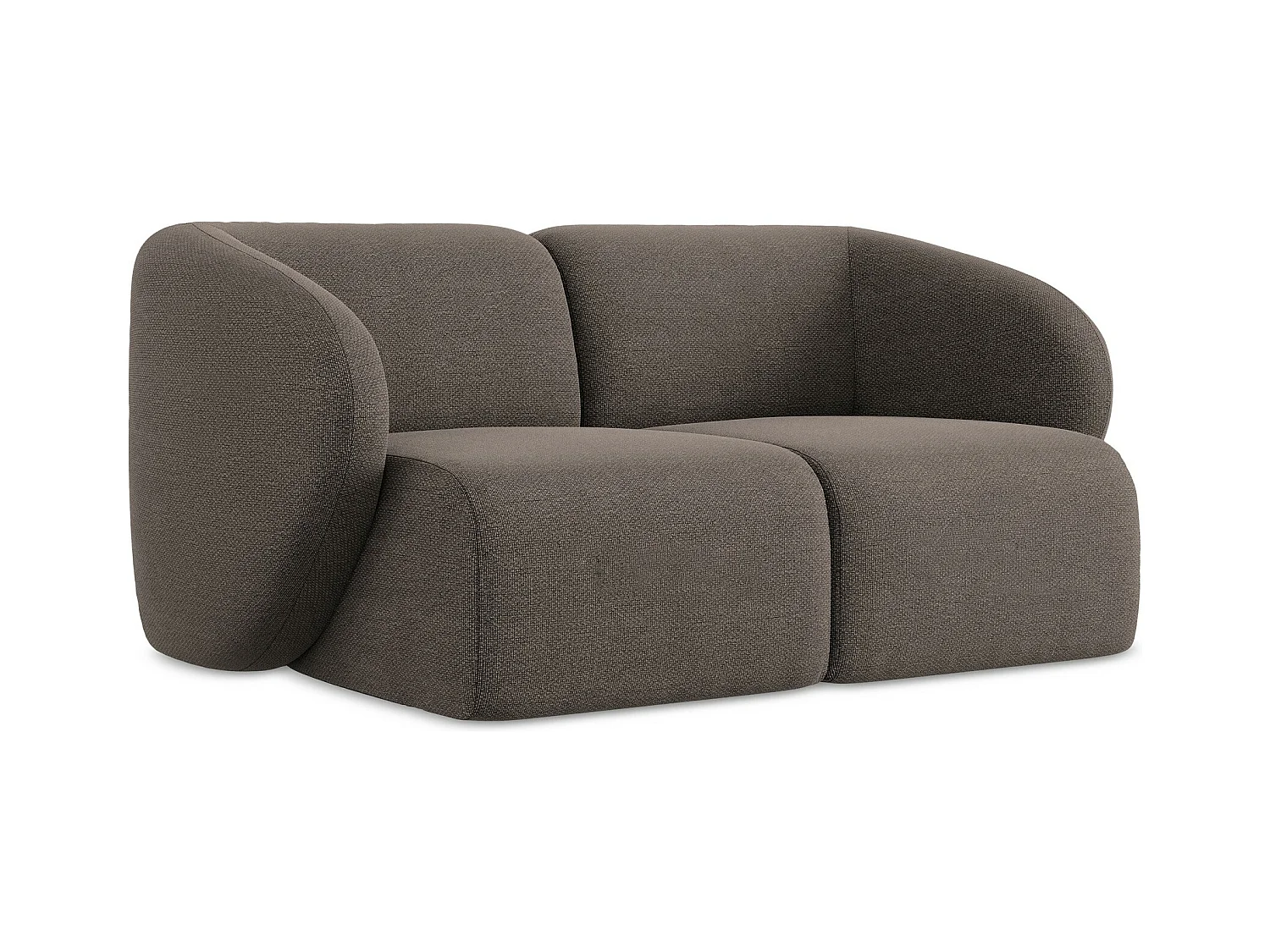 2-Sitzer Sofa - - Bouclé - Schokolade - LANI