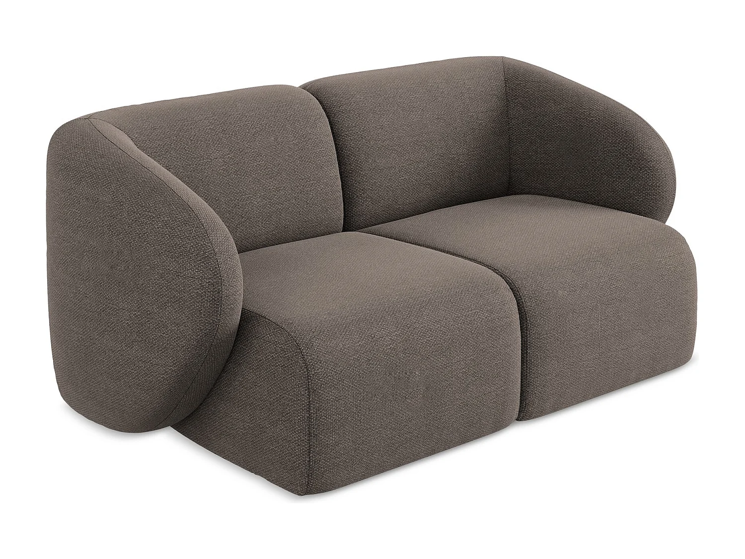 2-Sitzer Sofa - - Bouclé - Schokolade - LANI