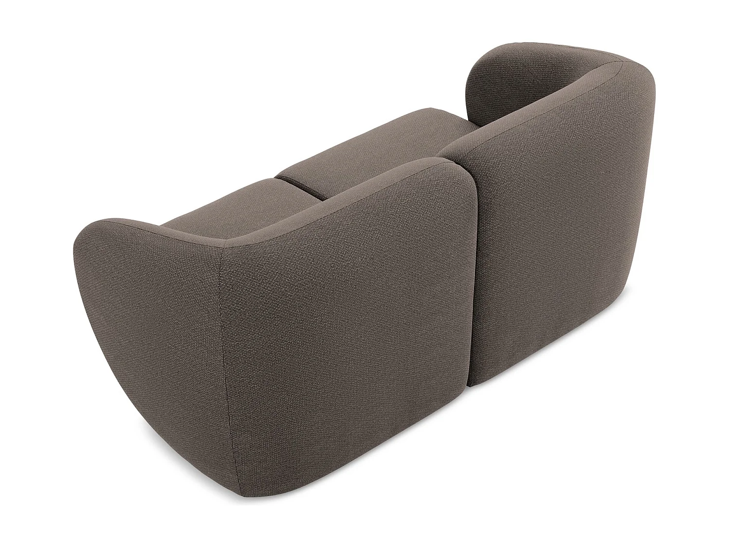 2-Sitzer Sofa - - Bouclé - Schokolade - LANI