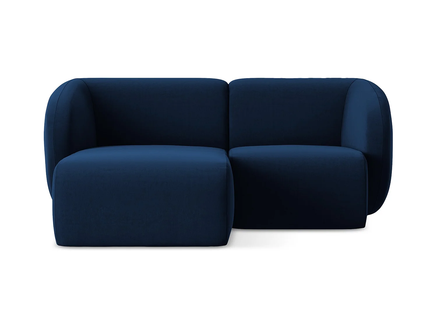 2,5-Sitzer Modulares Ecksofa - Ecke Links - Samt - Königsblau - LANI