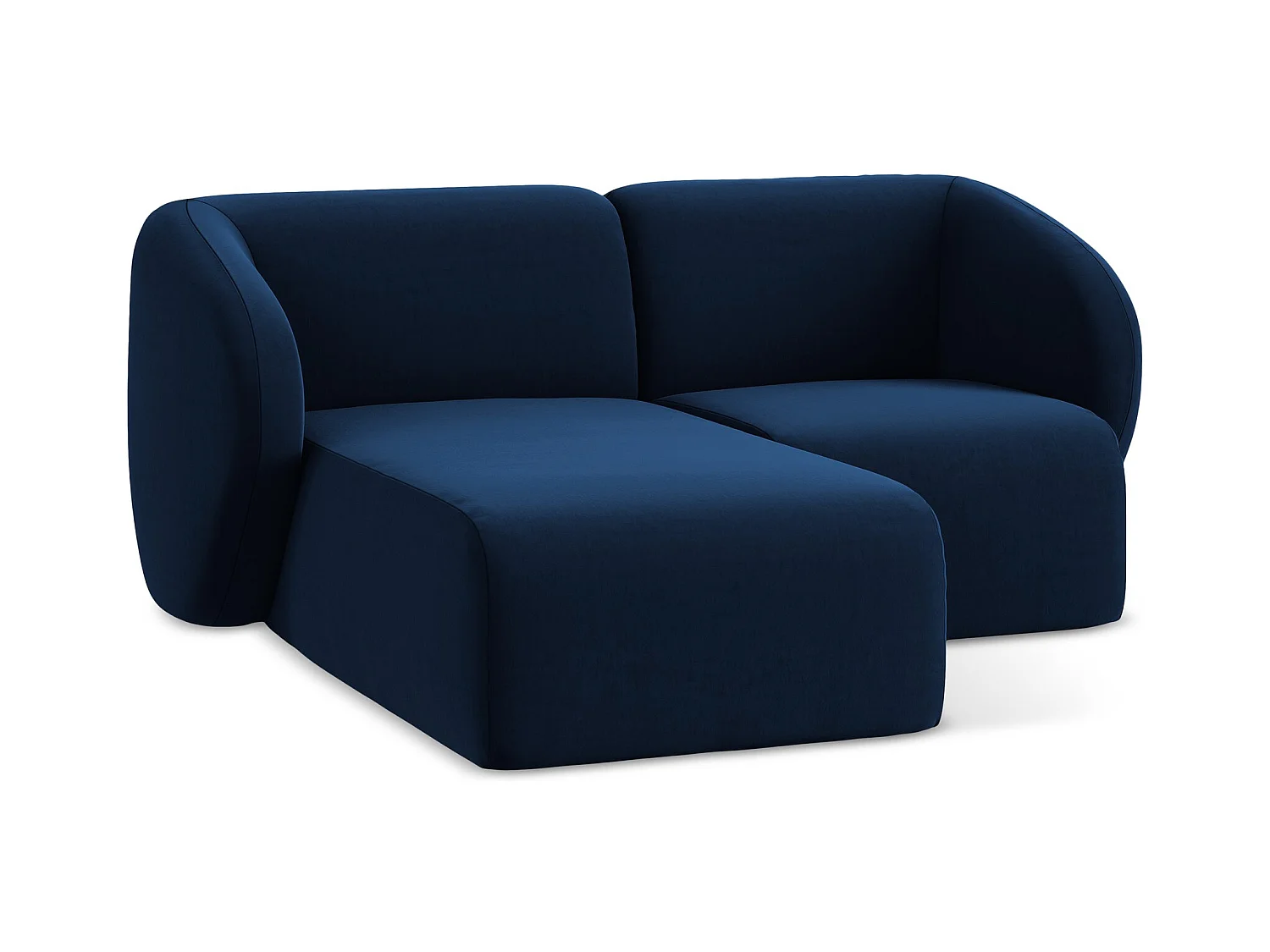 2,5-Sitzer Modulares Ecksofa - Ecke Links - Samt - Königsblau - LANI