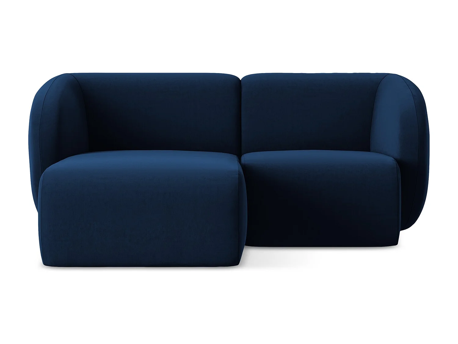 Modulaire hoekbank links van koningsblauw velours - LANI