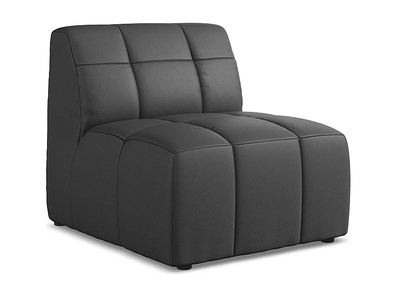 Modular - Mittelsofa - Kunstleder - Grau - ALOHA