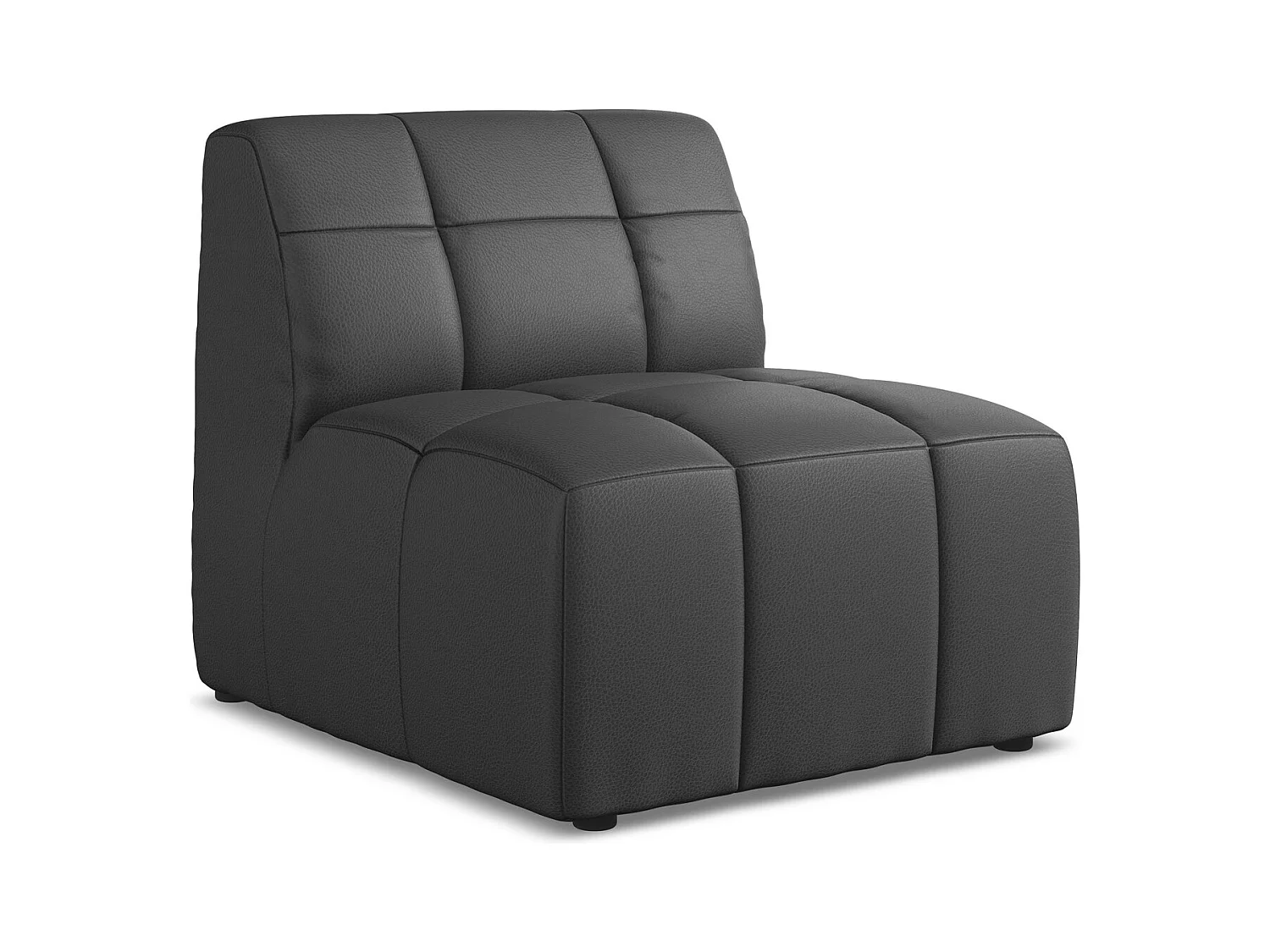 Modular - Mittelsofa - Kunstleder - Grau - ALOHA