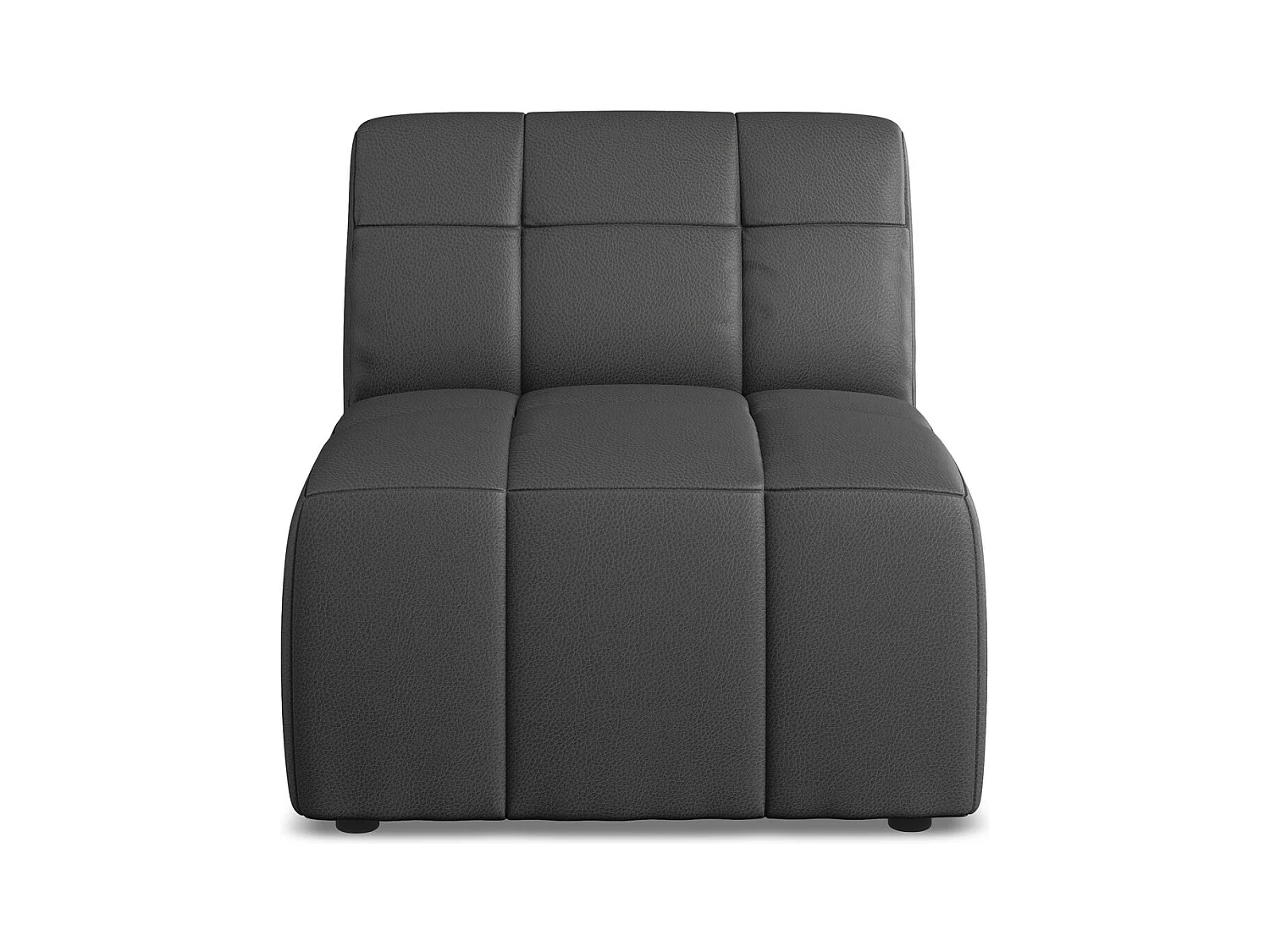 Modular - Mittelsofa - Kunstleder - Grau - ALOHA