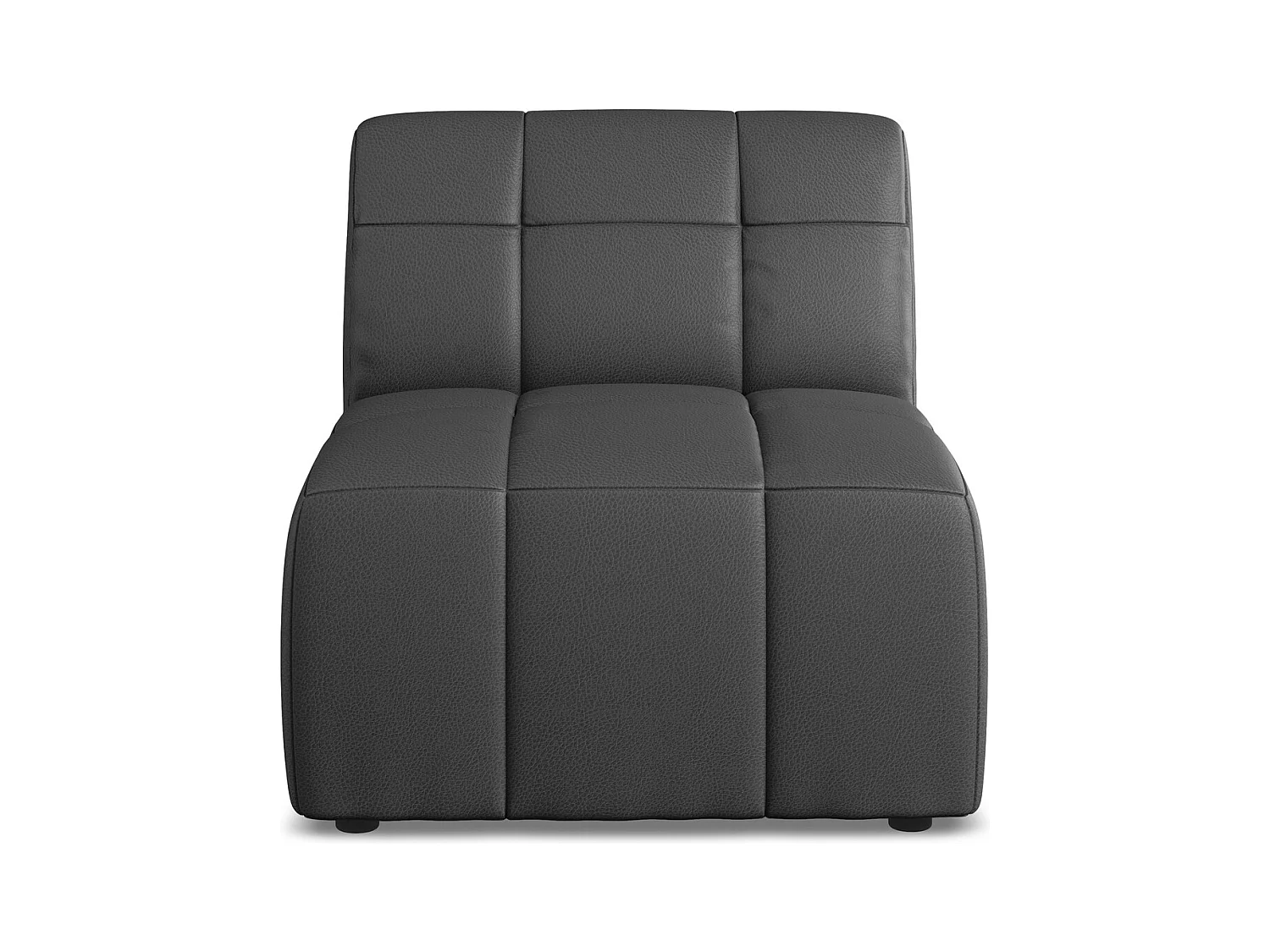 Modular - Mittelsofa - Kunstleder - Grau - ALOHA