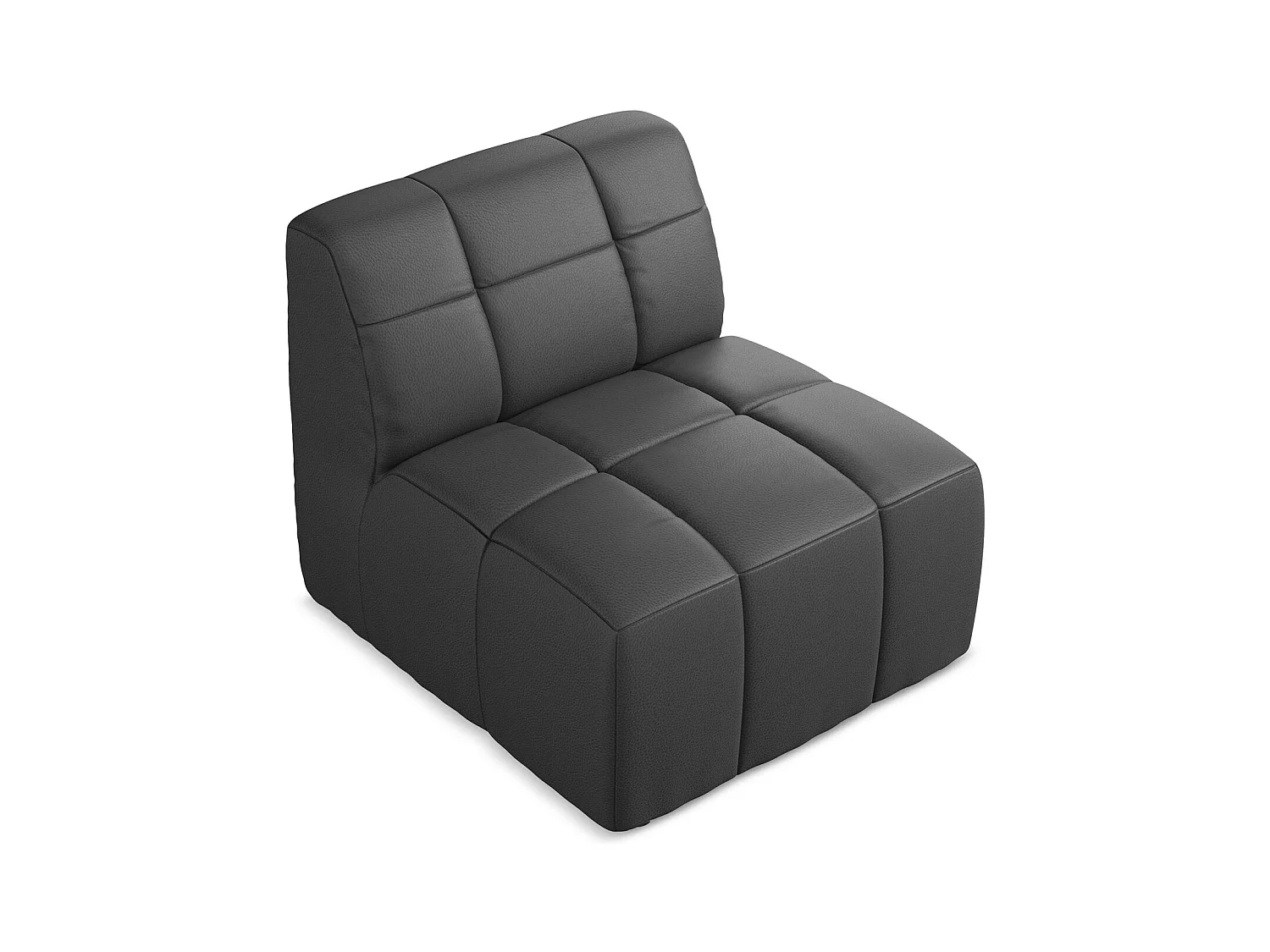 Modular - Mittelsofa - Kunstleder - Grau - ALOHA