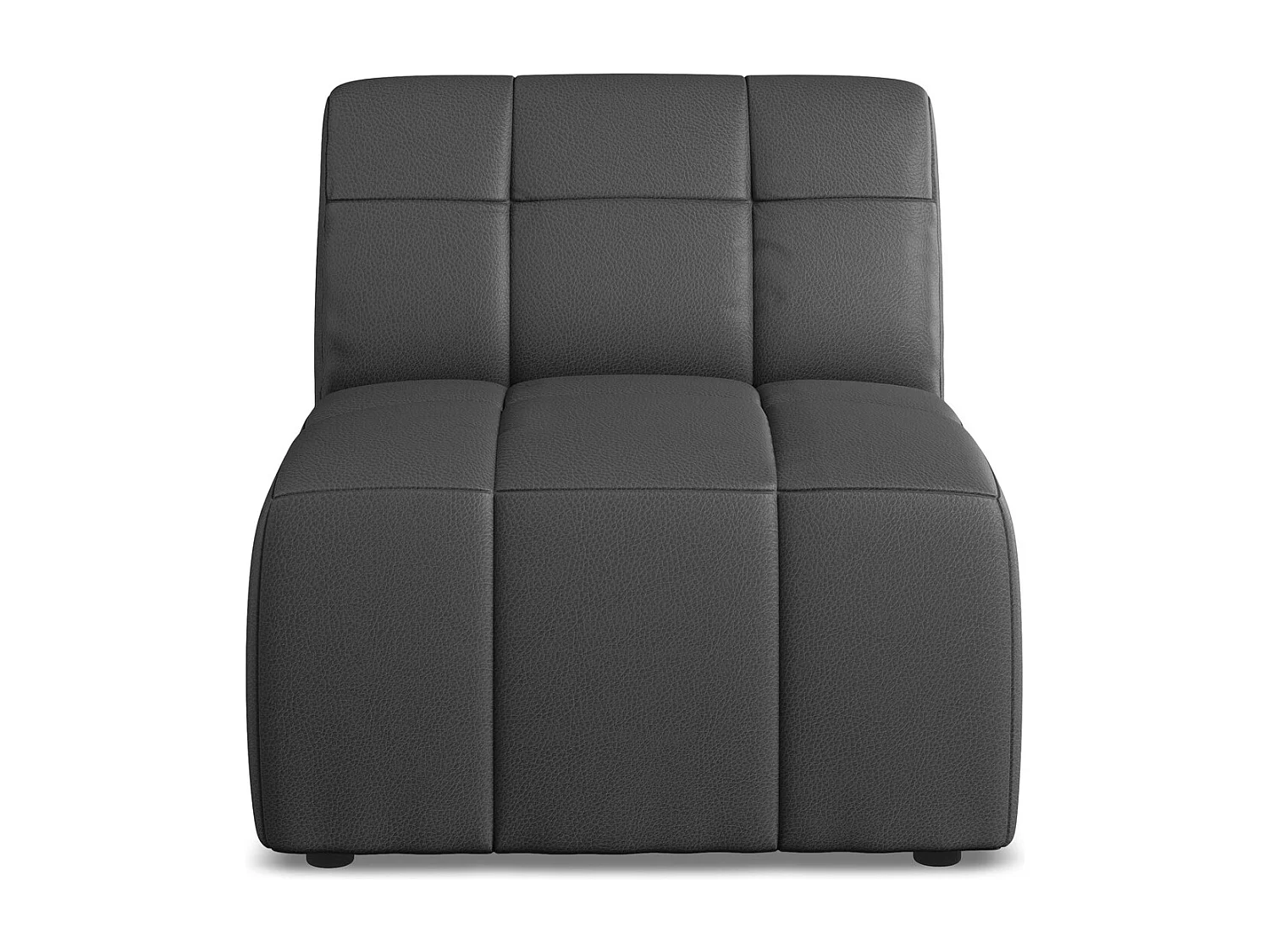 Fauteuil pour canapé modulable en similicuir - gris - ALOHA