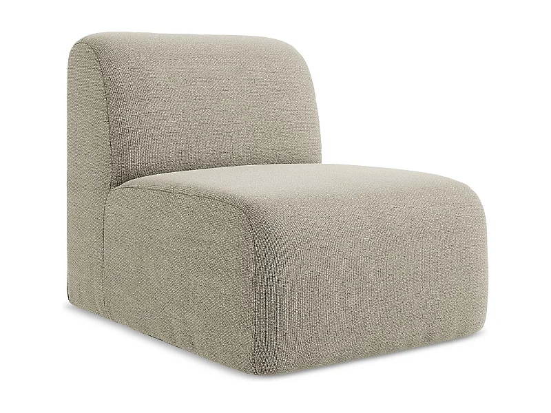 Bankmodule midden van taupe bouclé - LANI