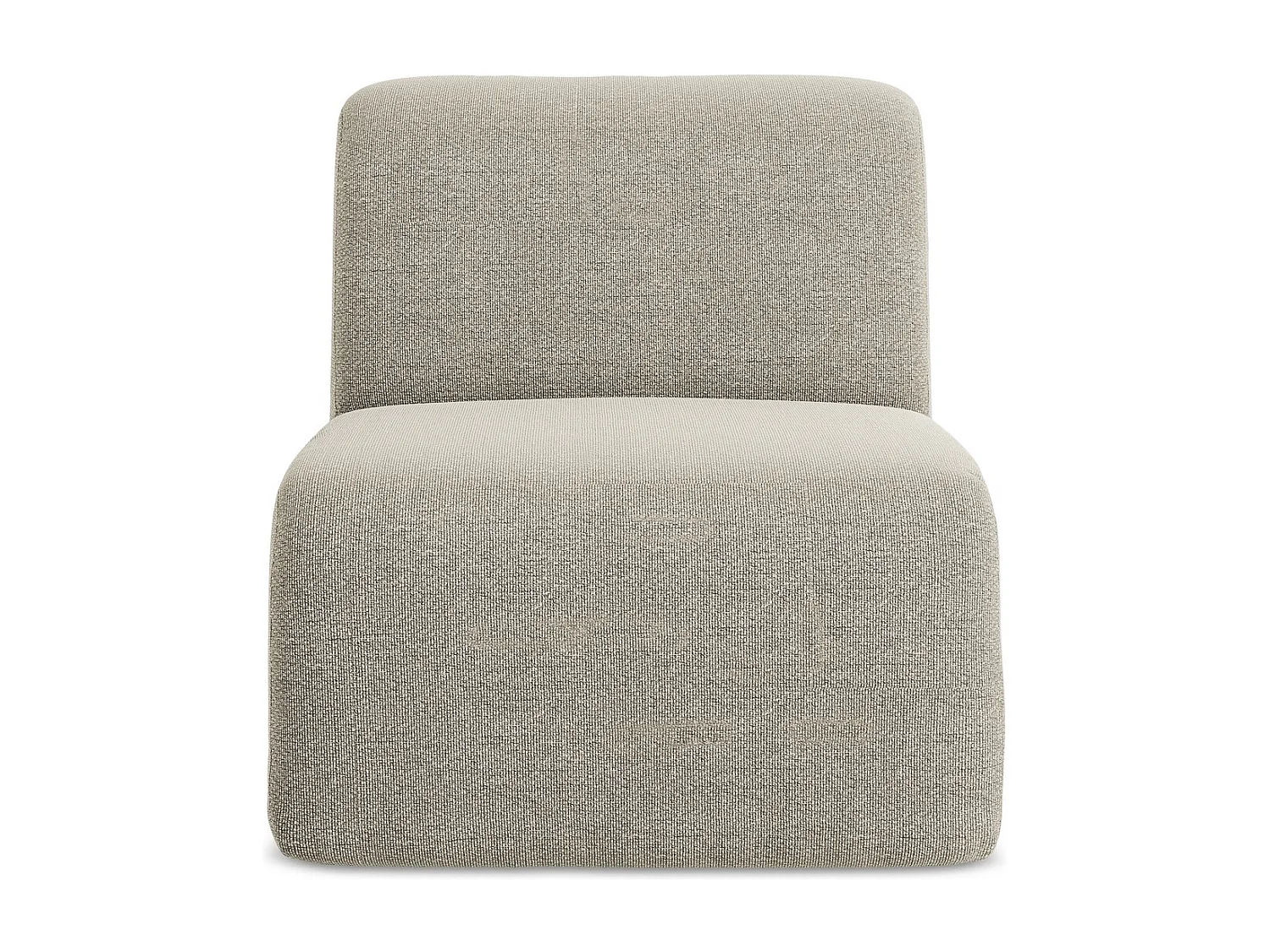 Fauteuil pour canapé modulable en tissu bouclette - taupe - LANI