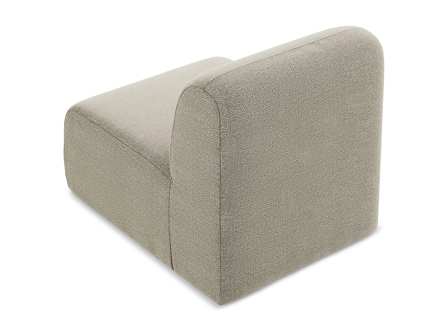 Fauteuil pour canapé modulable en tissu bouclette - taupe - LANI