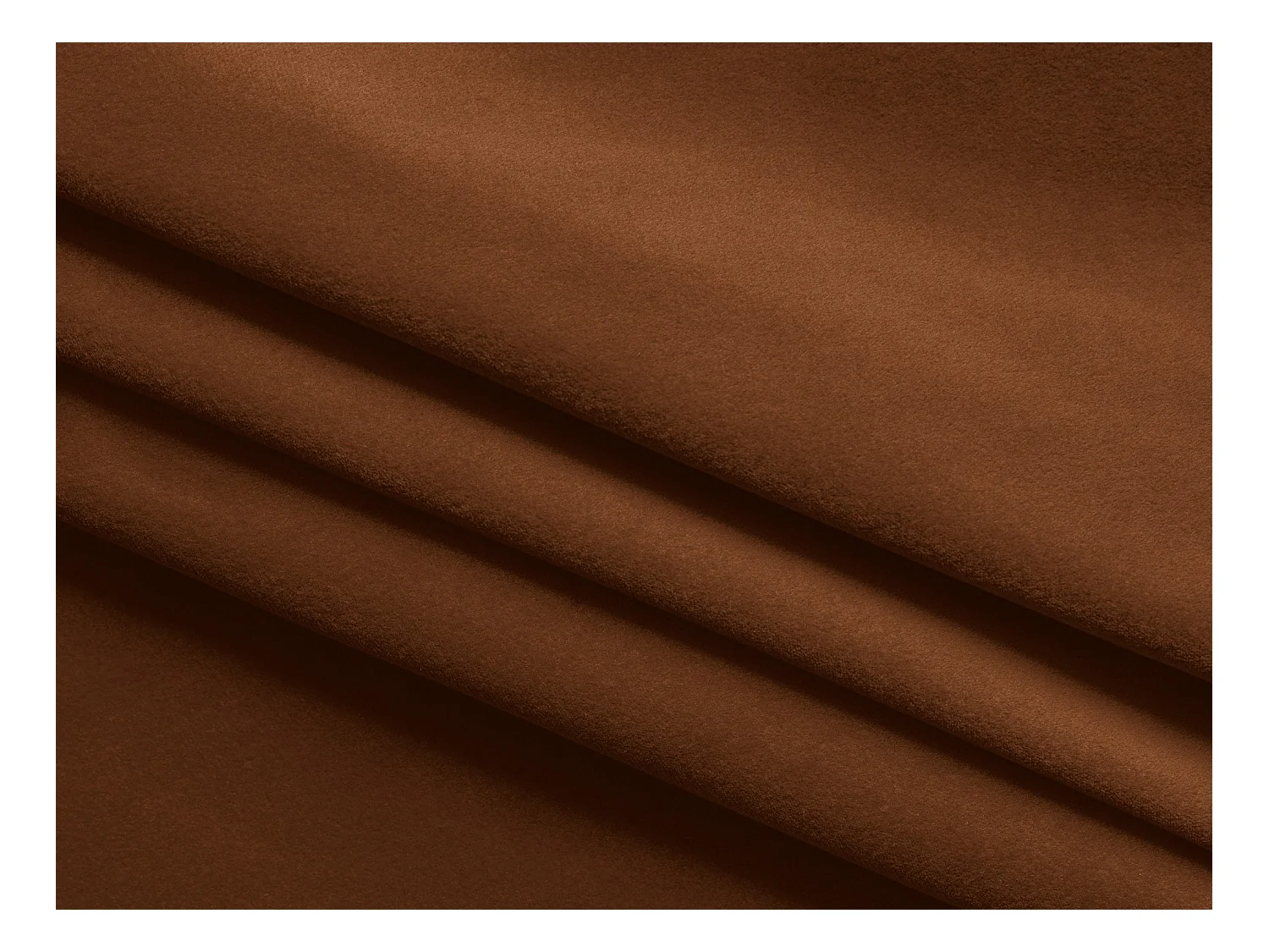 Sofa panoramiczna - z tkaniny welwetowej - terakota - MOKU