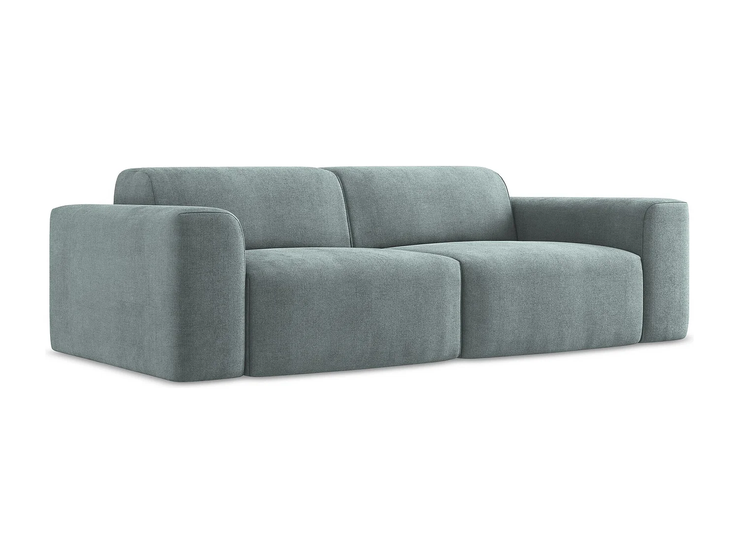 Sofá modular 2 lugares em tecido texturizado jeans - KELI