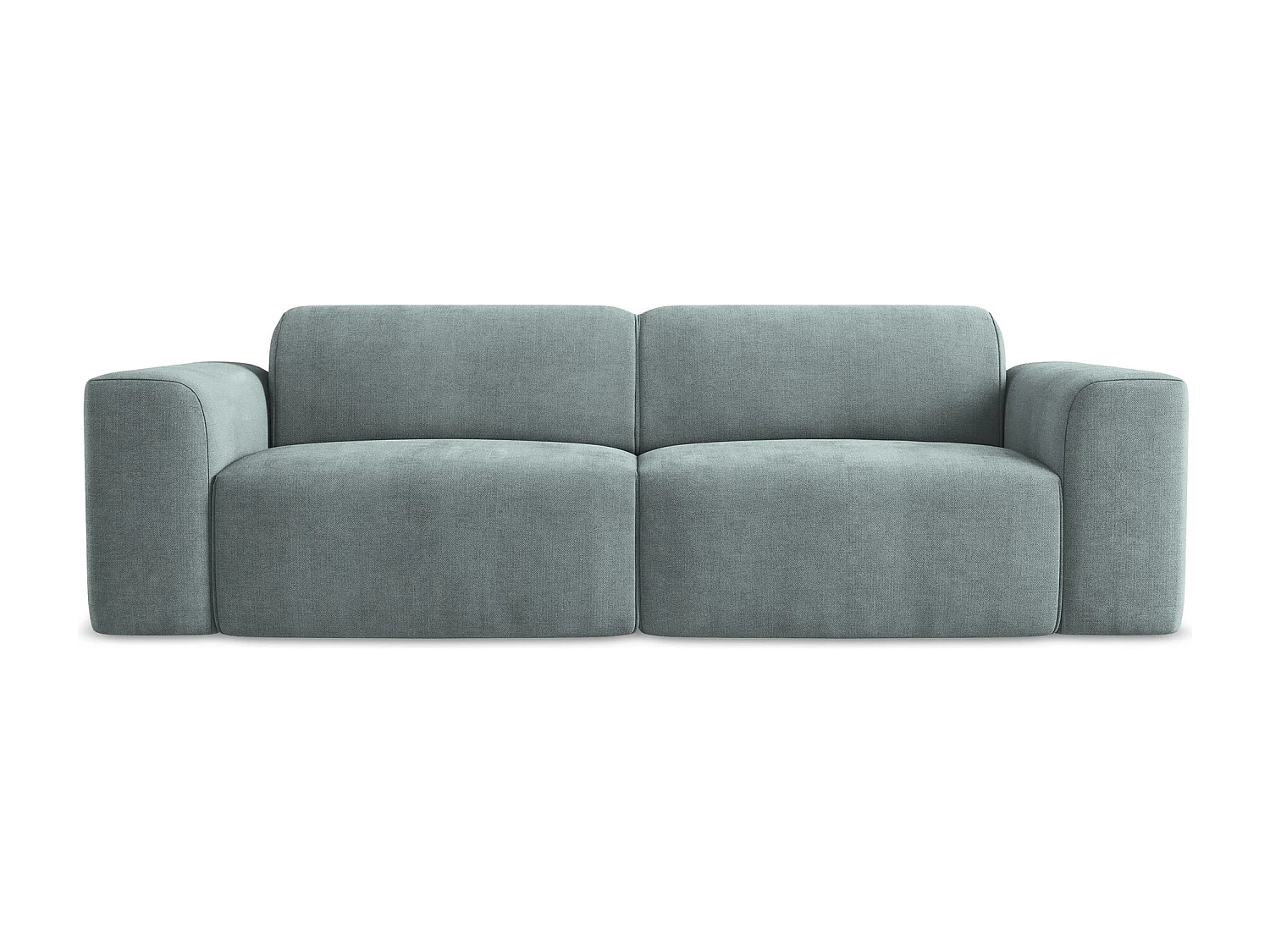 Sofá modular 2 lugares em tecido texturizado jeans - KELI