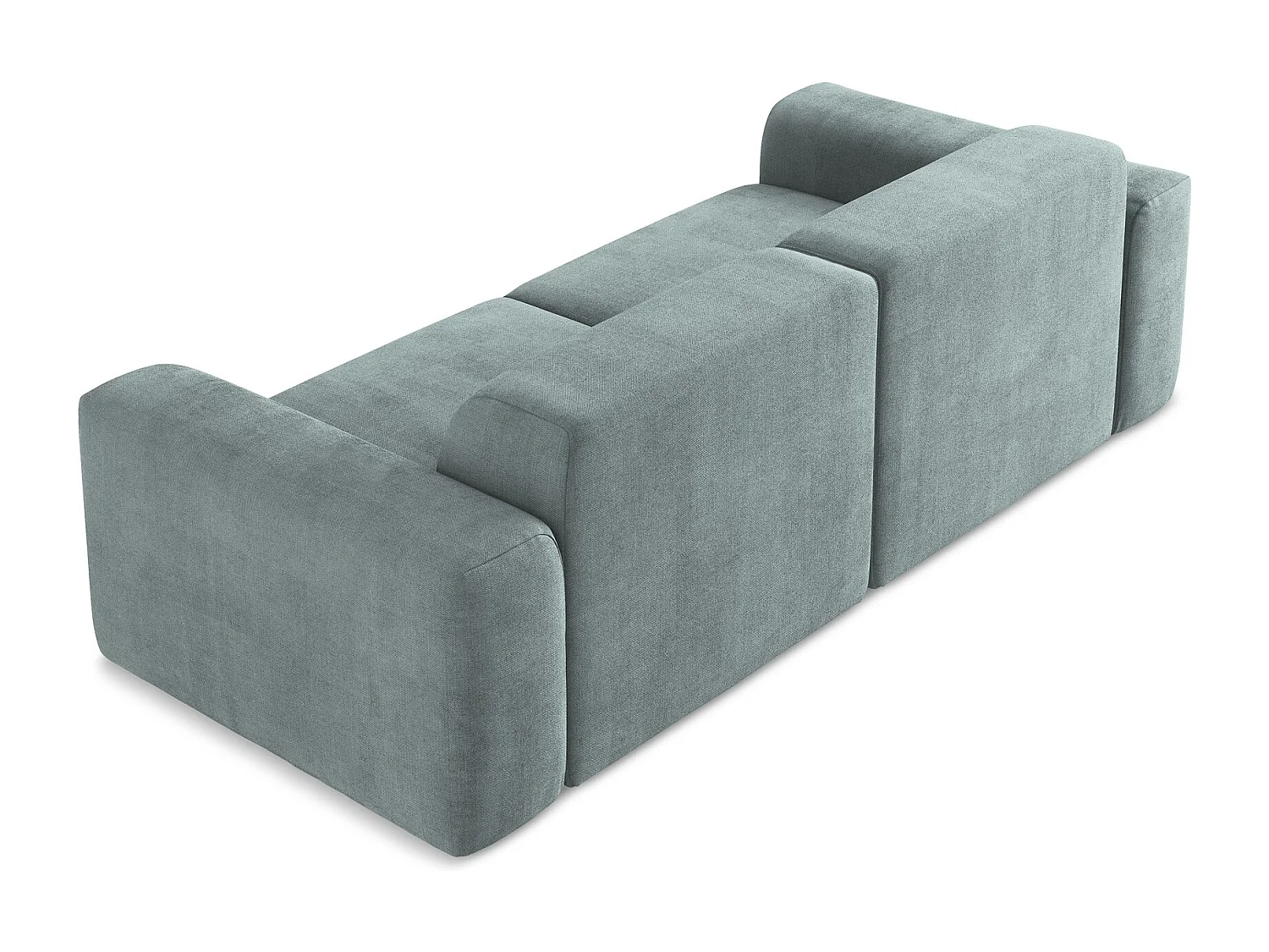 Sofá modular 2 lugares em tecido texturizado jeans - KELI