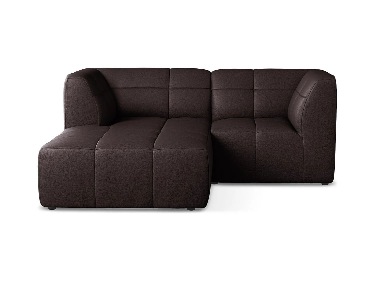 2,5-Sitzer Modulares Ecksofa - Ecke Links - Kunstleder - Pflaume - ALOHA