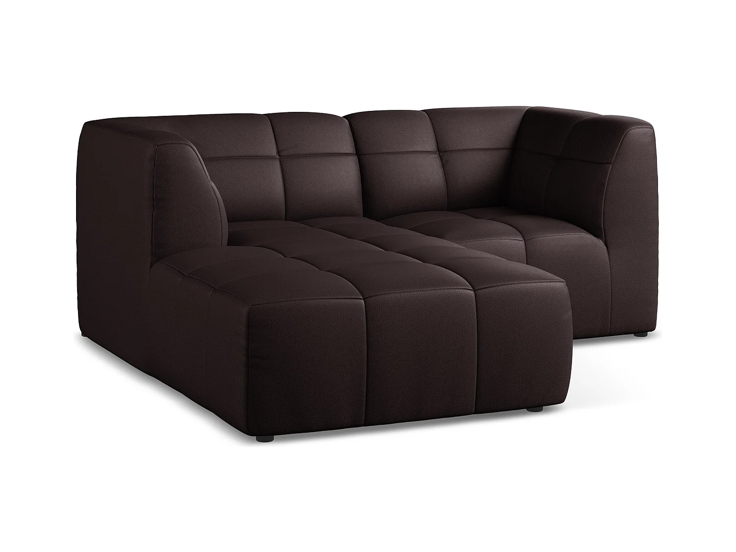 2,5-Sitzer Modulares Ecksofa - Ecke Links - Kunstleder - Pflaume - ALOHA