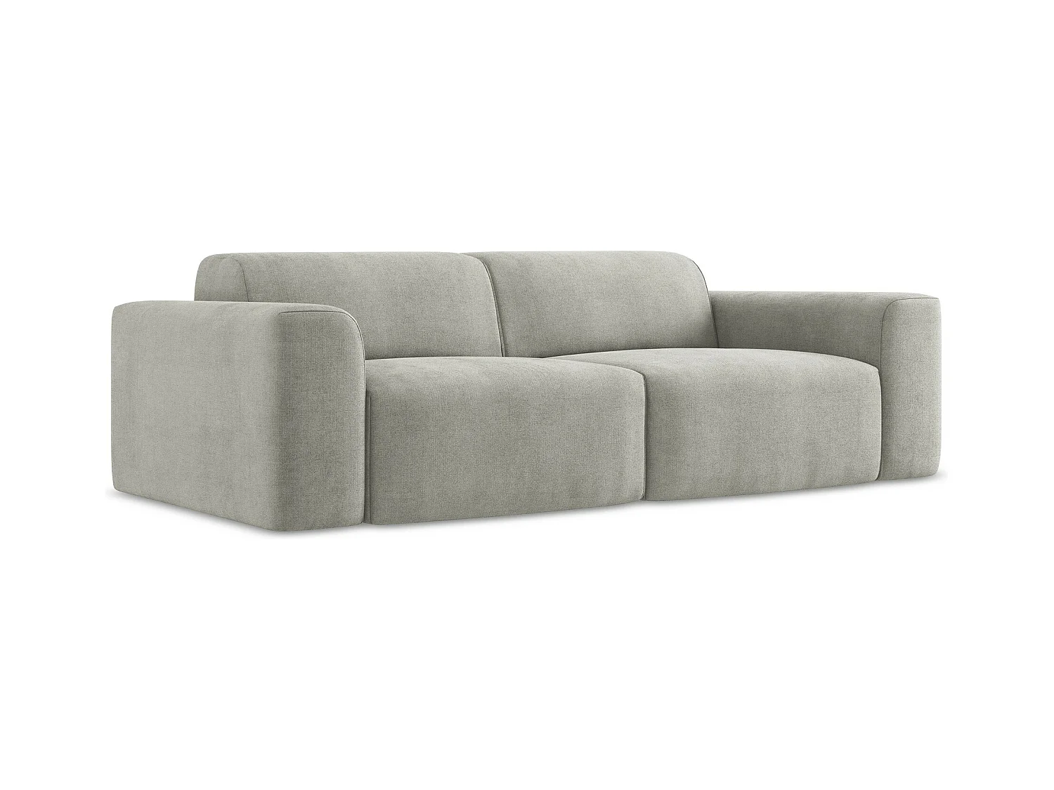 2-Sitzer Sofa - - Strukturstoff - Hellgrau - KELI