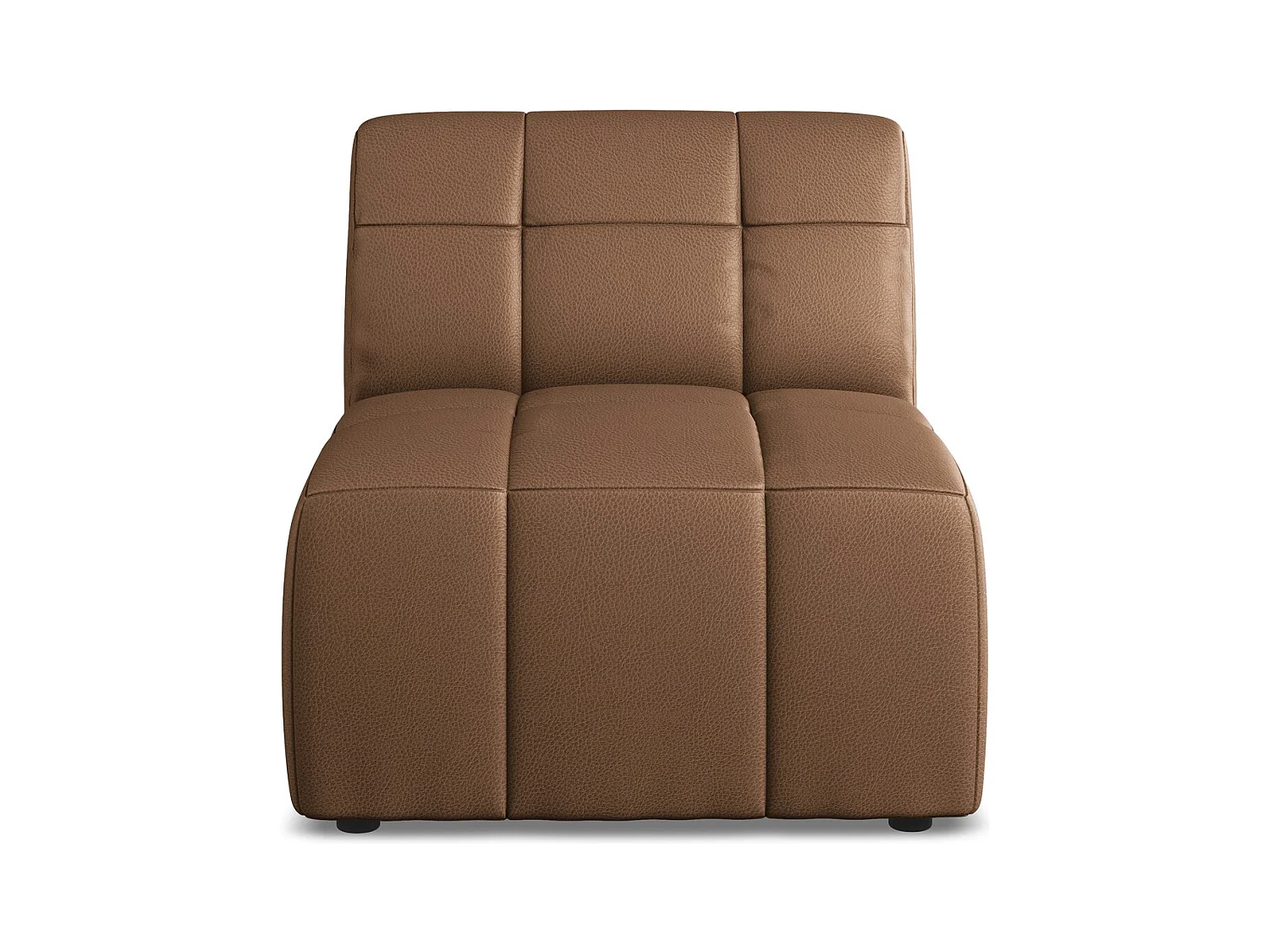 Bankmodule midden van chocolade kunstleer - ALOHA