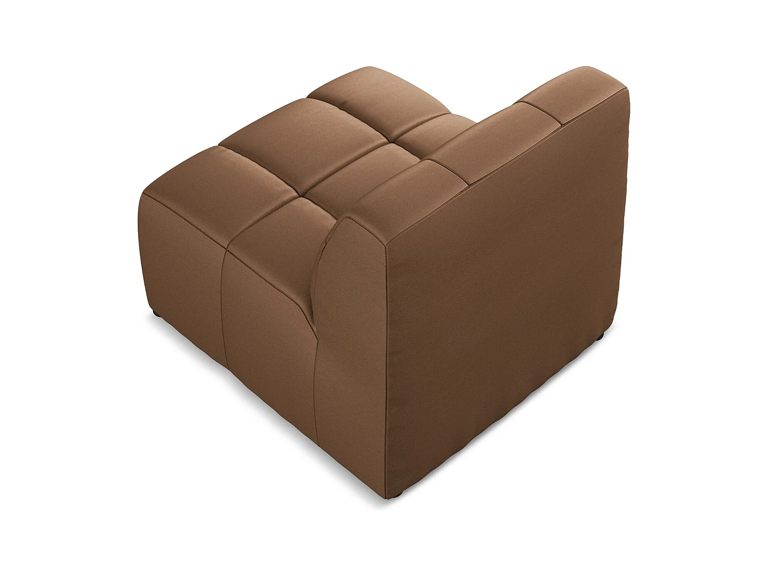 Bankmodule midden van chocolade kunstleer - ALOHA