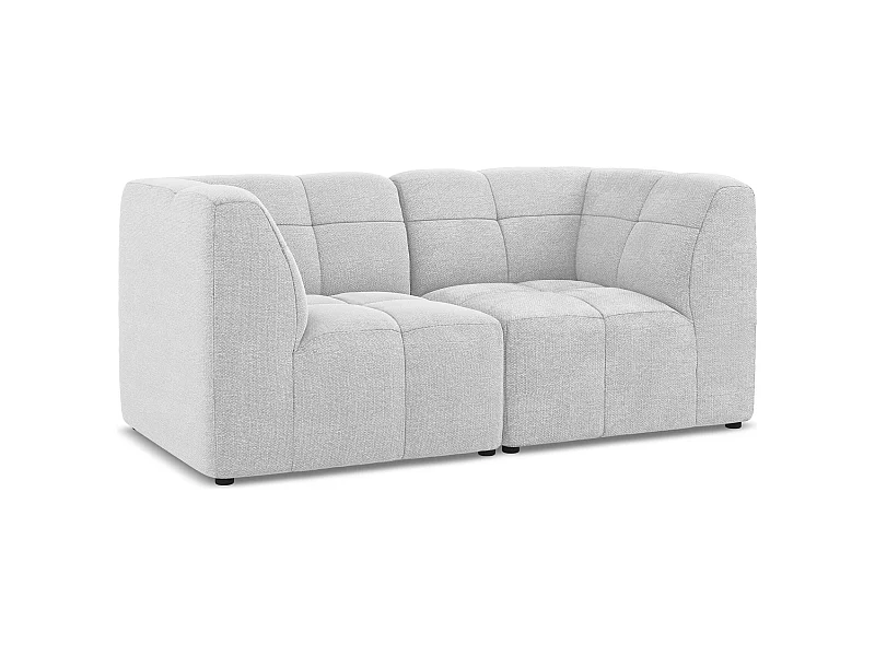 2-Sitzer Sofa - - Bouclé - Silber - ALOHA