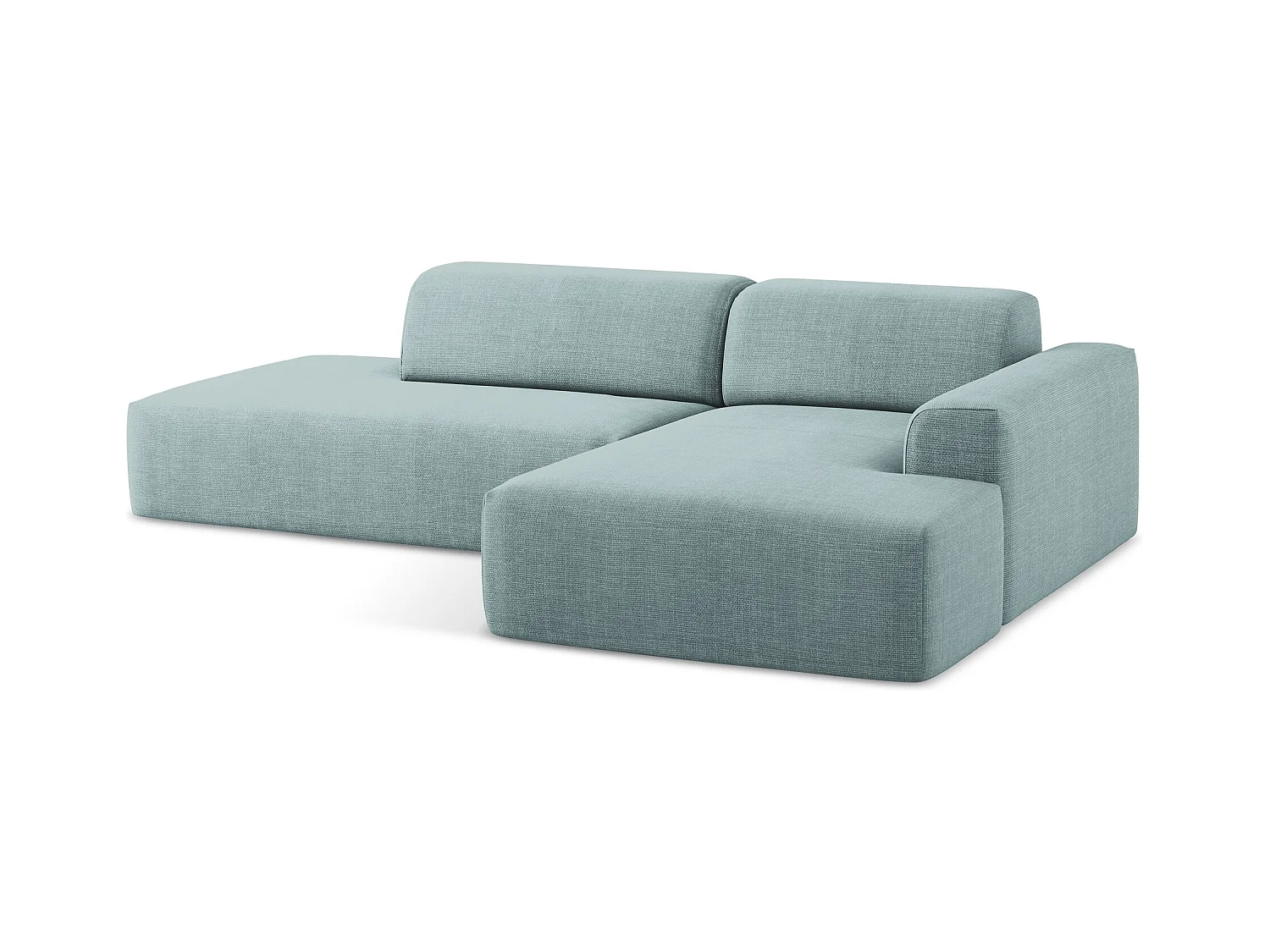 Modulaire hoekbank links van jeans textuurstof - KELI