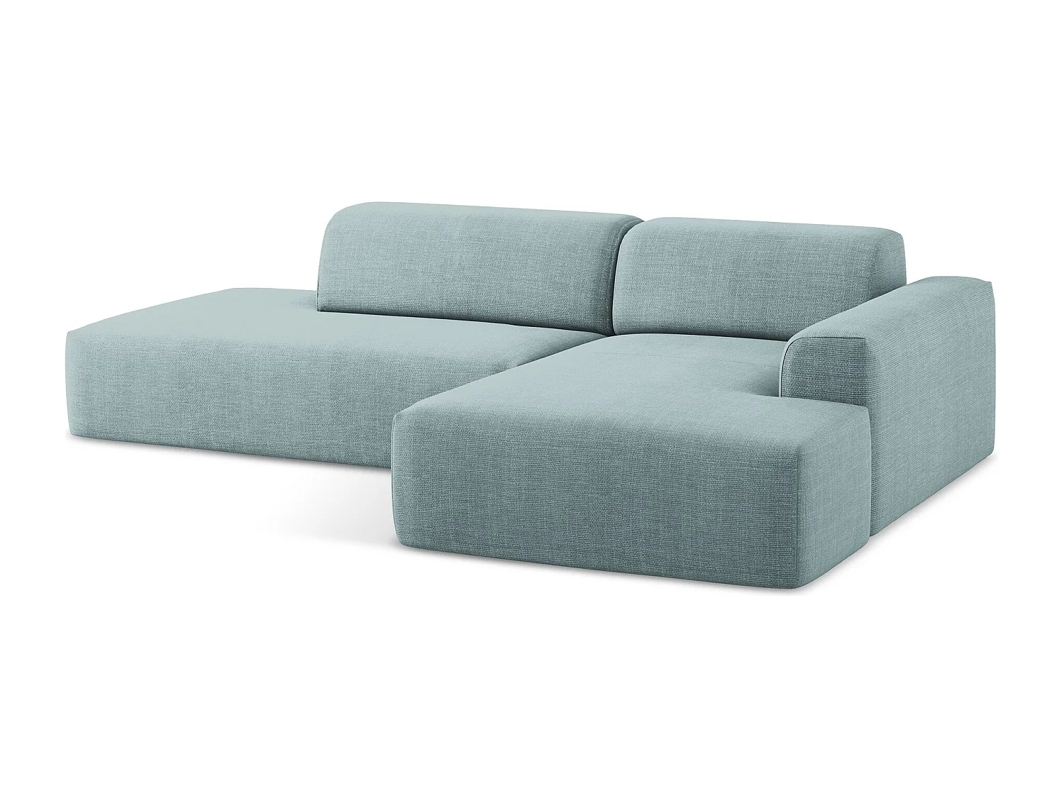 Modulaire hoekbank links van jeans textuurstof - KELI