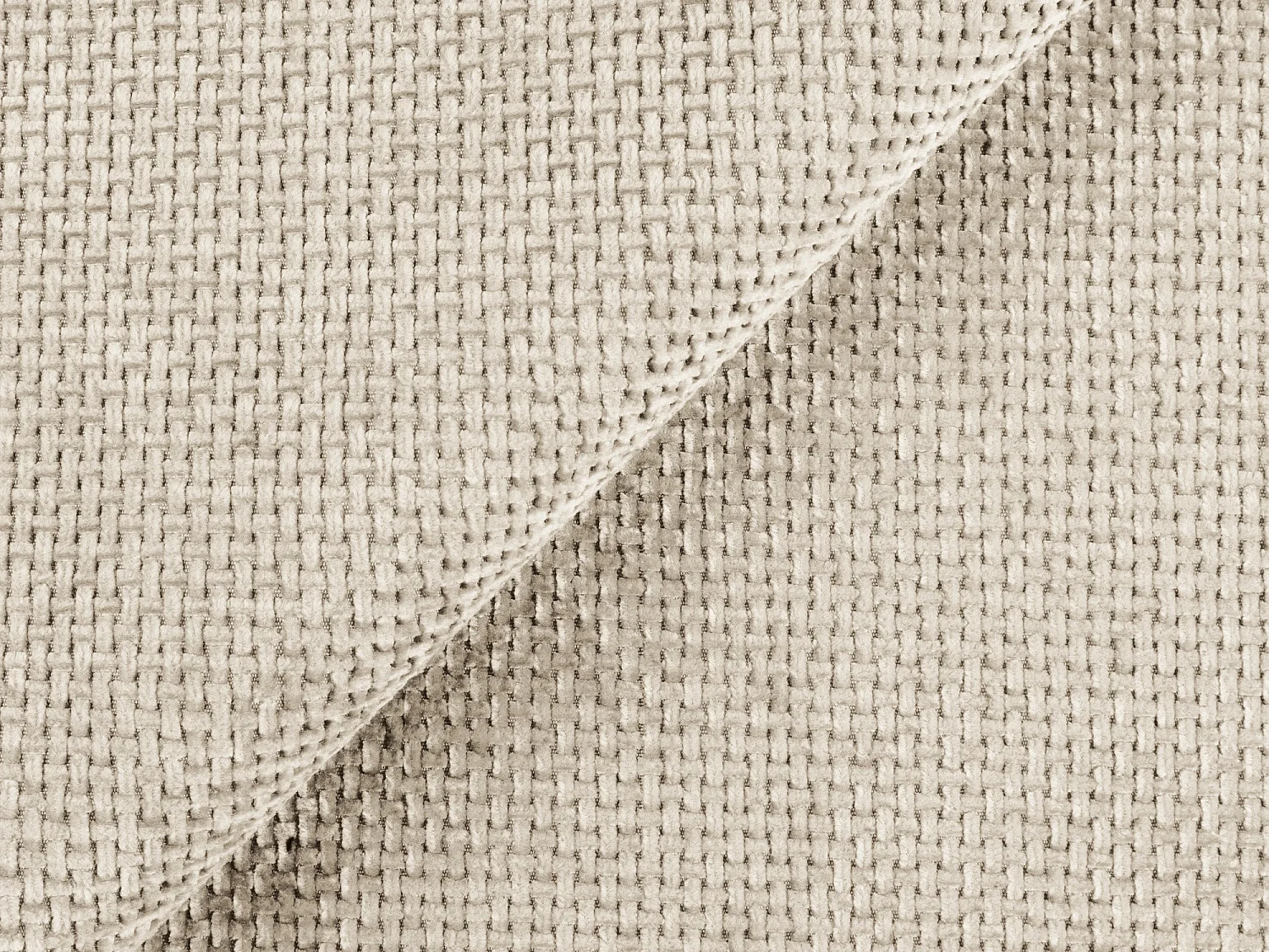 Canapé d'angle droit convertible en tissu chenille - beige clair - MELE