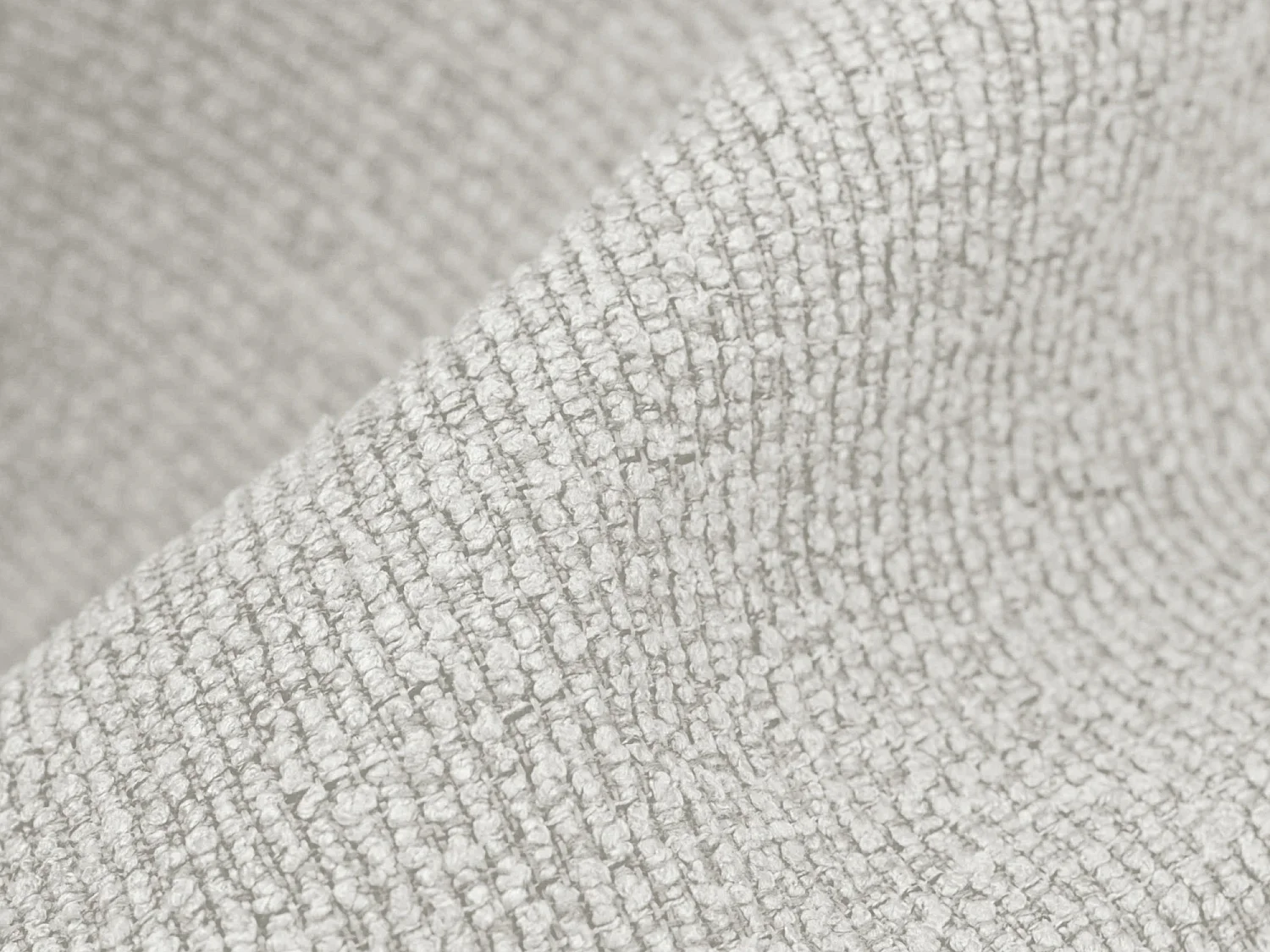 Ecksofa mit Schlaffunktion - Ecke Rechts - Bouclé - Weiß - MOKU