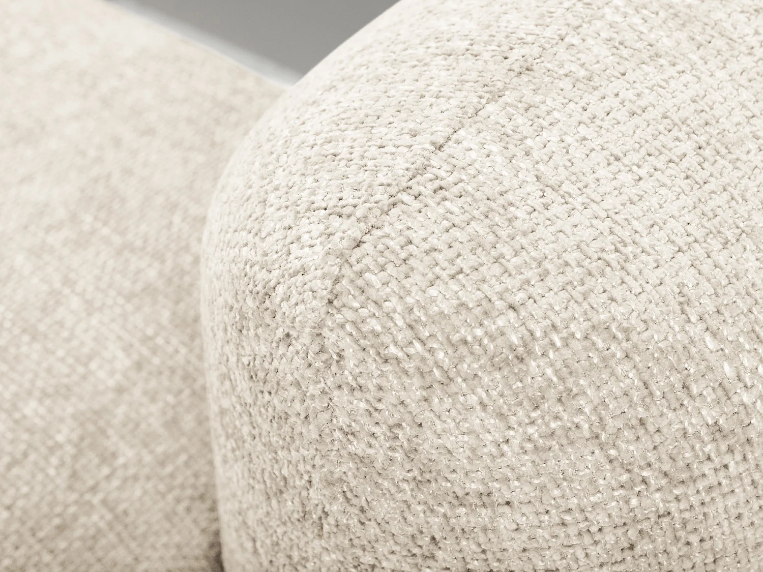 Canapé d’angle 3 places gauche convertible en tissu chenille - beige clair - MELE