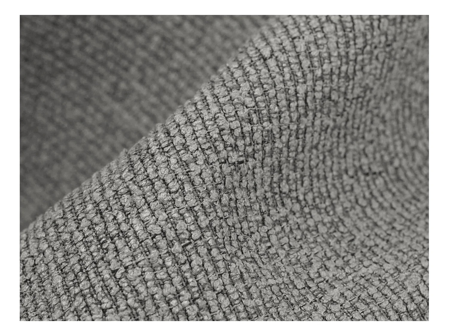 Canapé d’angle 3 places gauche convertible en tissu bouclette - gris clair - MOKU