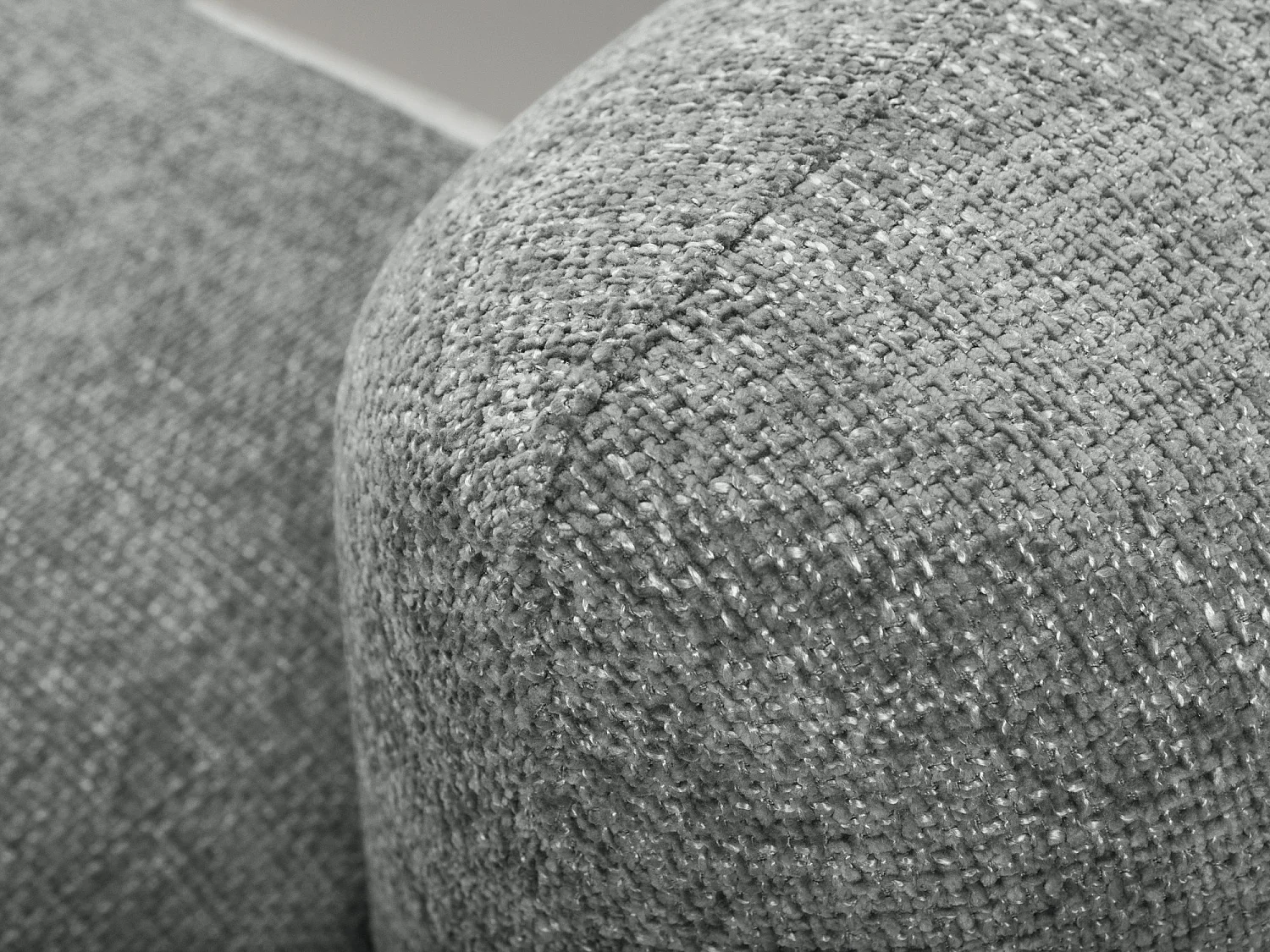 Canapé d’angle 3 places gauche convertible en tissu chenille - gris - MELE