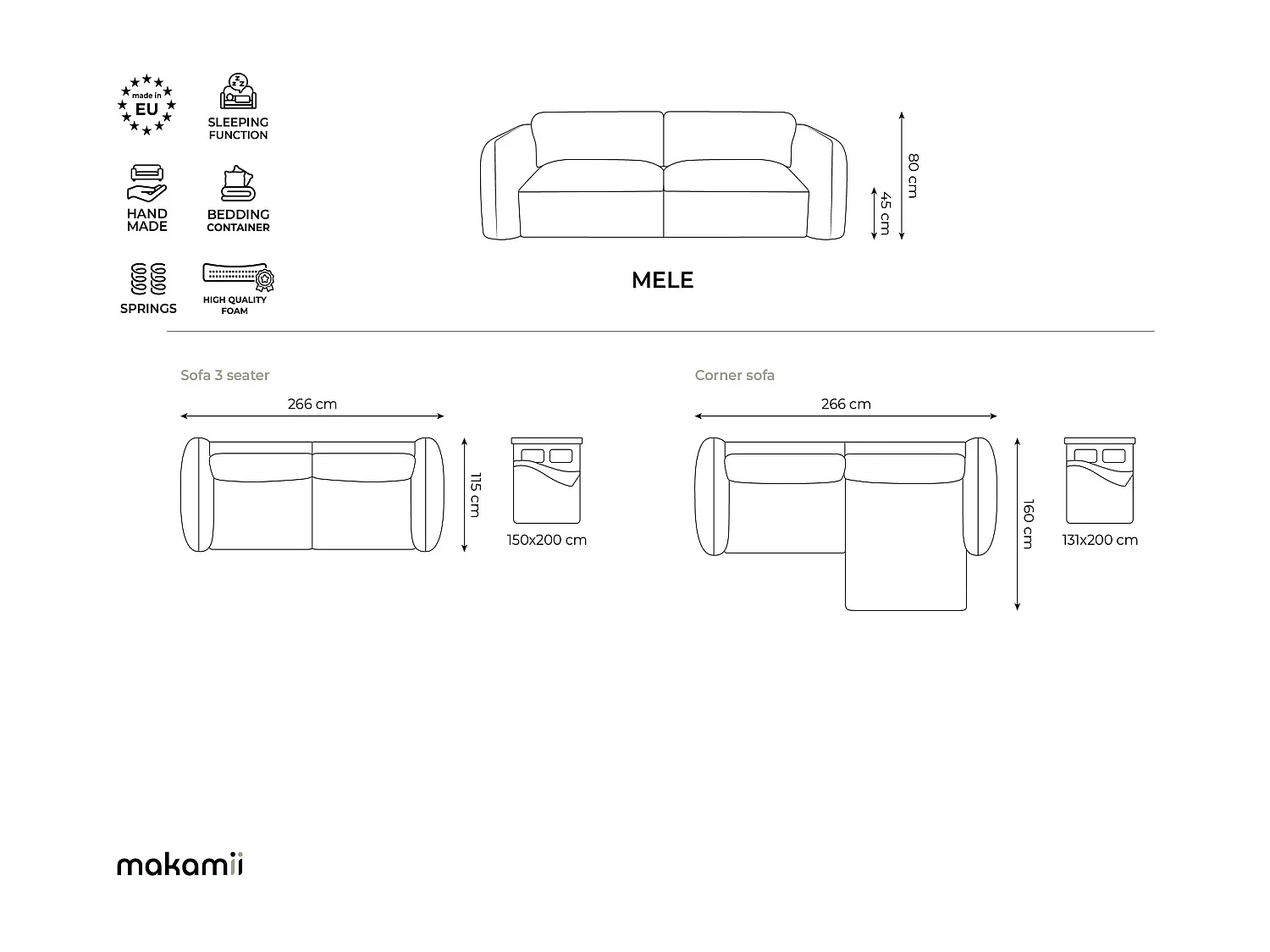 Canapé d’angle 3 places gauche convertible en tissu chenille - vert citron - MELE