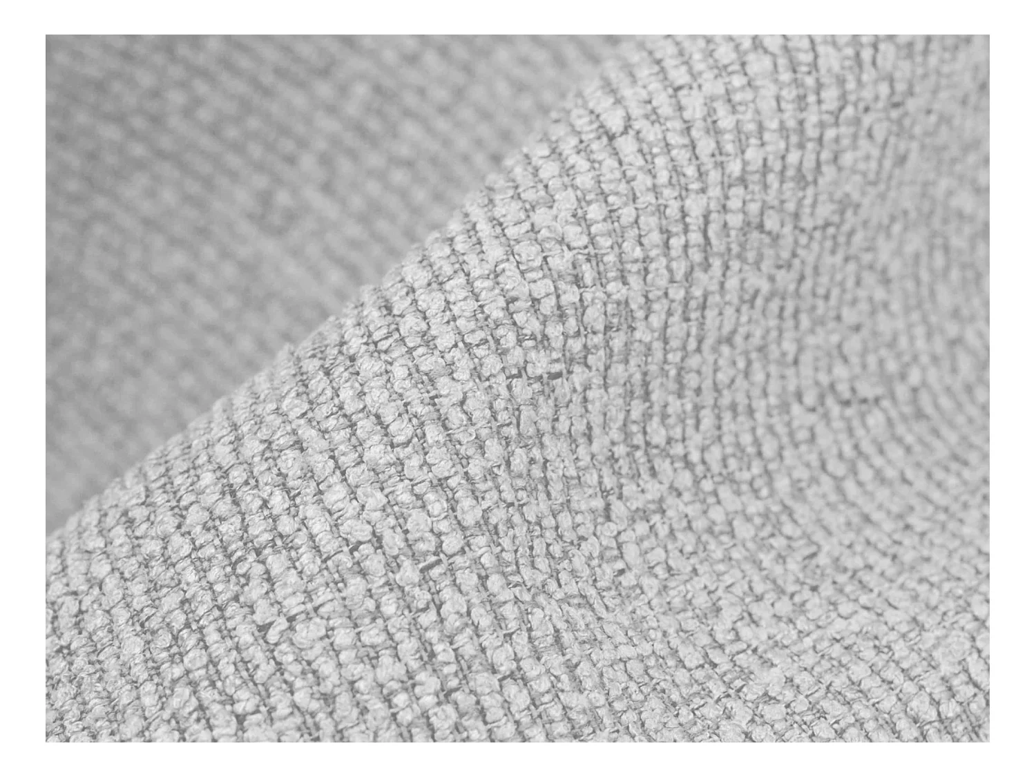 3-Sitzer Ecksofa mit Schlaffunktion - Ecke Links - Bouclé - Silber - MOKU