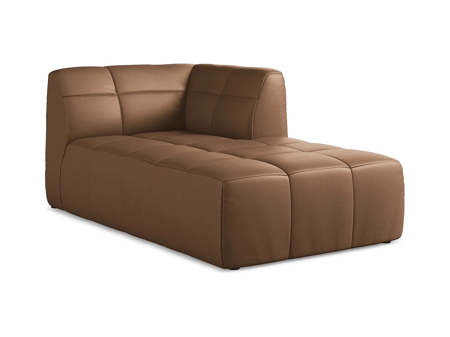 Modular - Recamiere Rechts - Kunstleder - Schokolade - ALOHA