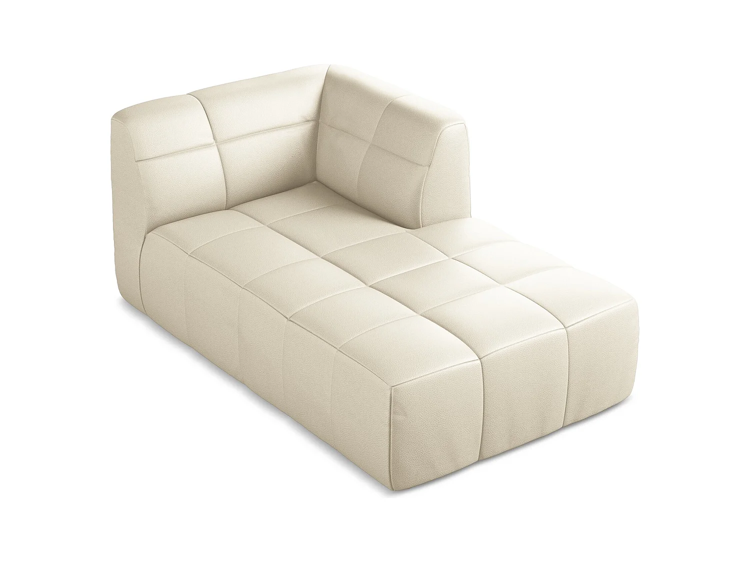 Modular - Recamiere Rechts - Kunstleder - Hell beige - ALOHA