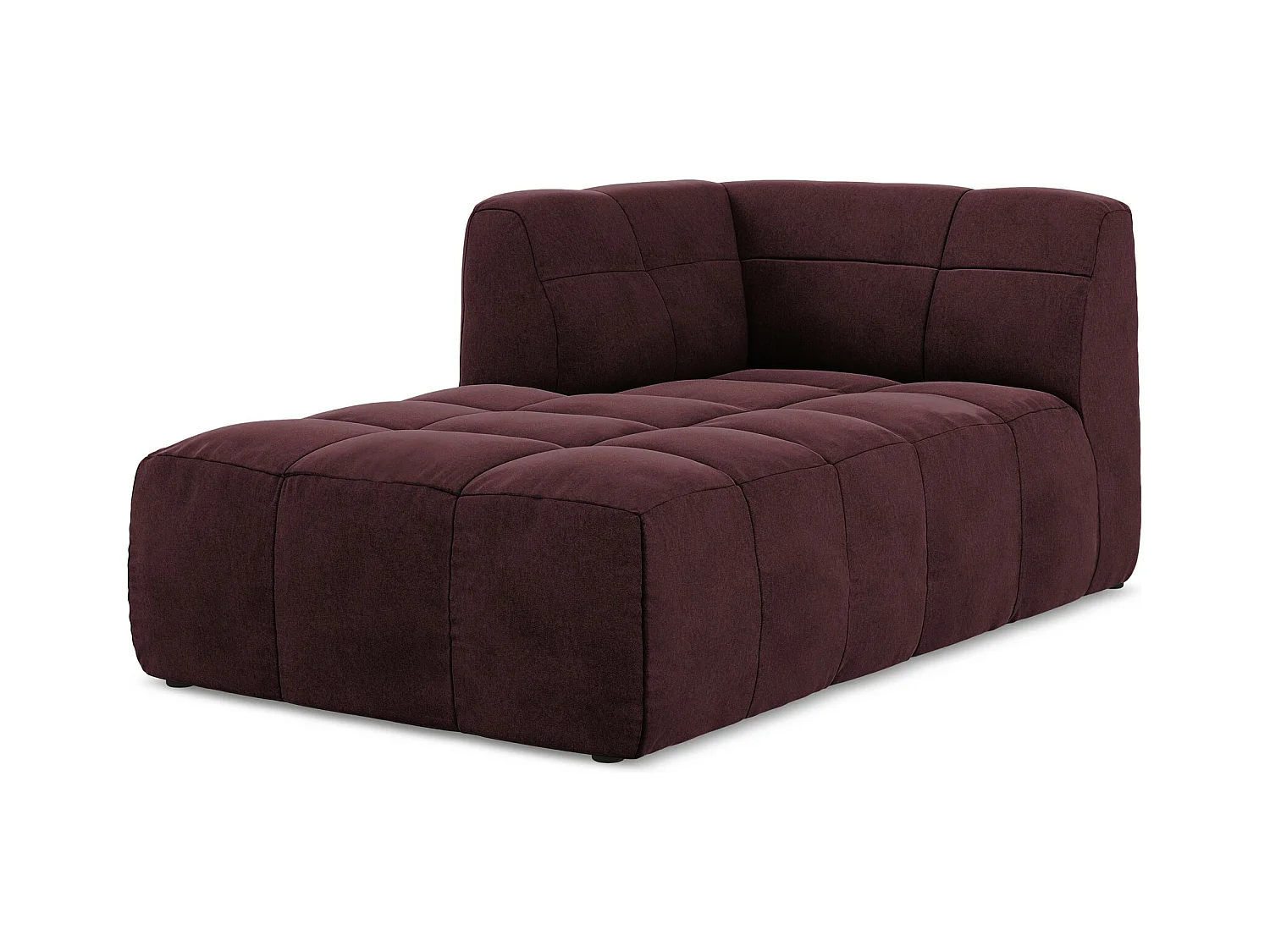 Modular - Recamiere Links - Samt - Burgund - ALOHA