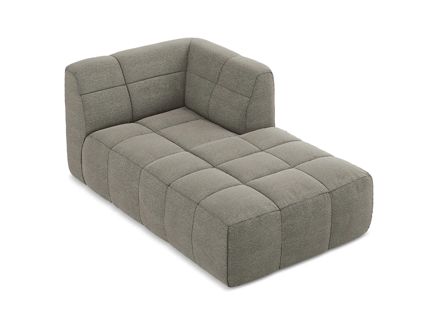 Modular - Recamiere Rechts - Bouclé - Grau - ALOHA