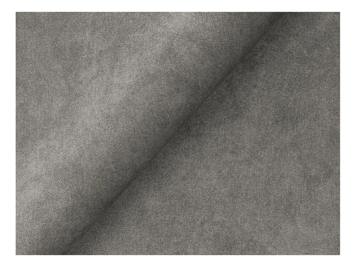 Chaise longue met hoek links van grijs velours - ALOHA