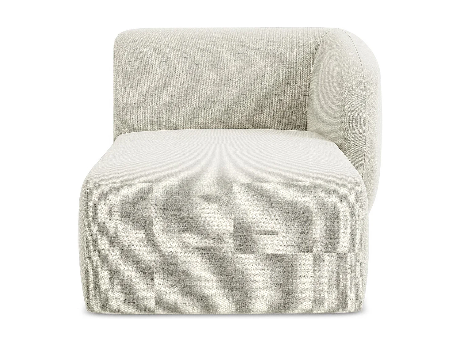 Méridienne droite en tissu bouclette - sable - LANI