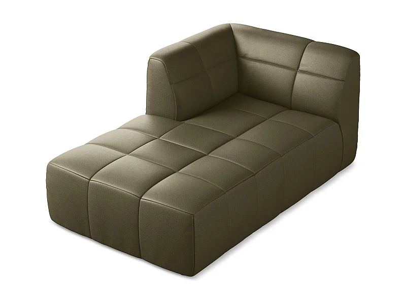 Modular - Recamiere Links - Kunstleder - Olive - ALOHA