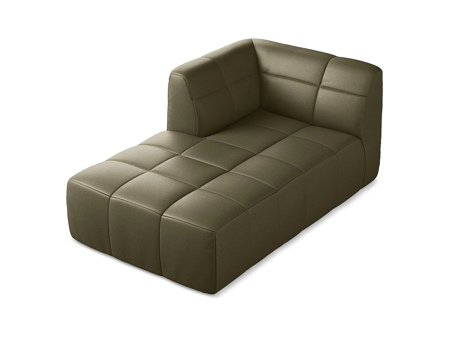 Modular - Recamiere Links - Kunstleder - Olive - ALOHA