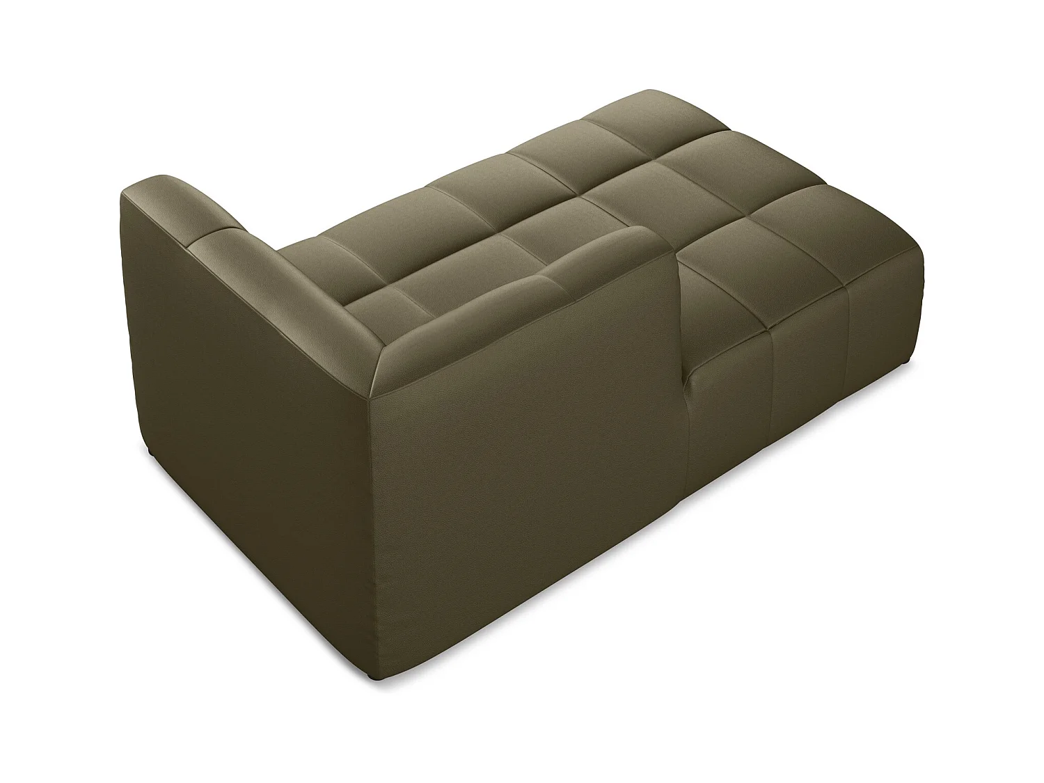 Modular - Recamiere Links - Kunstleder - Olive - ALOHA